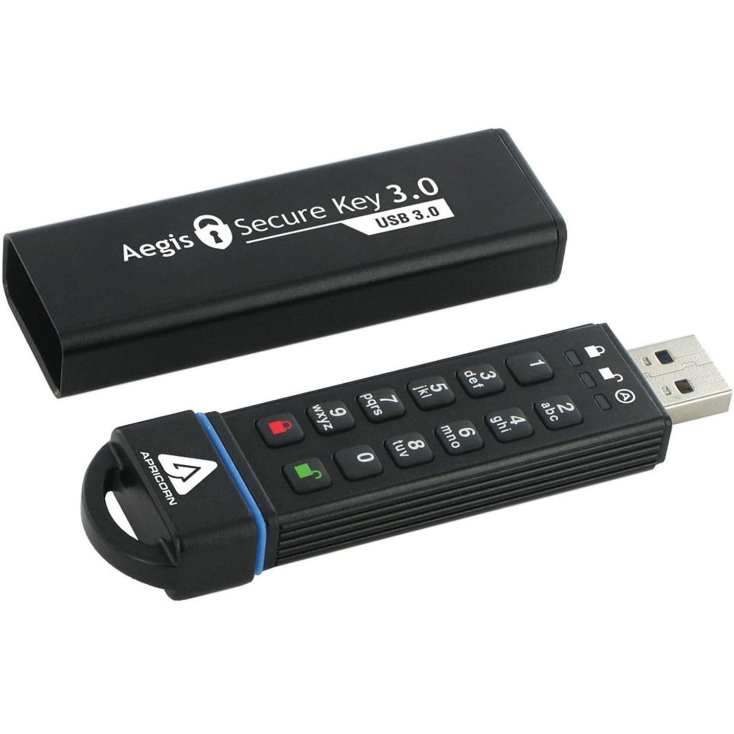 Apricorn 16GB Aegis Secure Key USB 3.0 Flash Drive - 16 GB - USB 3.0 - 195 MB/s Read Speed - 162 MB/s Write Speed - ASK316GB - Image 3