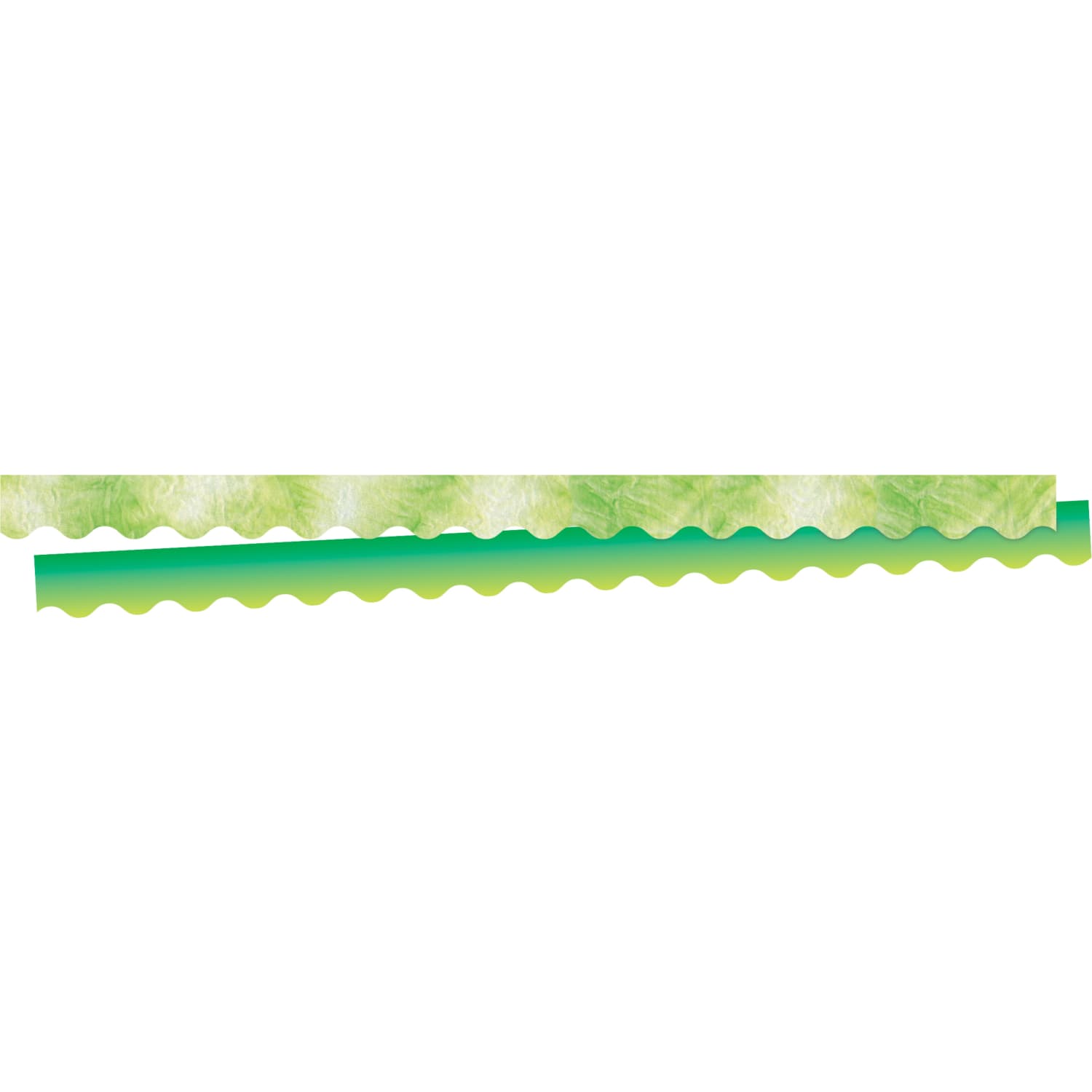 Barker Creek Double-Sided Scalloped-Edge Border Strips, Blue/Lime/Purple/Pink Tie-Dye/Ombre, 2-1/4in x 36in, Set Of 52 Strips - Image 4