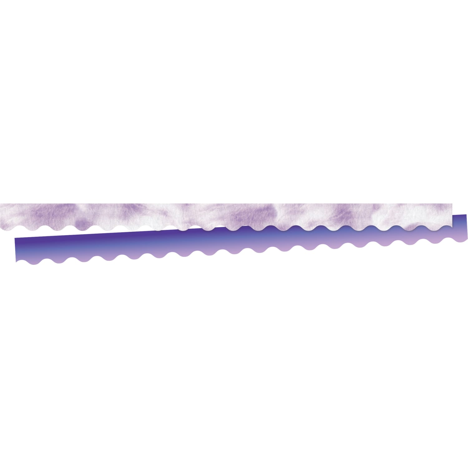 Barker Creek Double-Sided Scalloped-Edge Border Strips, Blue/Lime/Purple/Pink Tie-Dye/Ombre, 2-1/4in x 36in, Set Of 52 Strips - Image 5