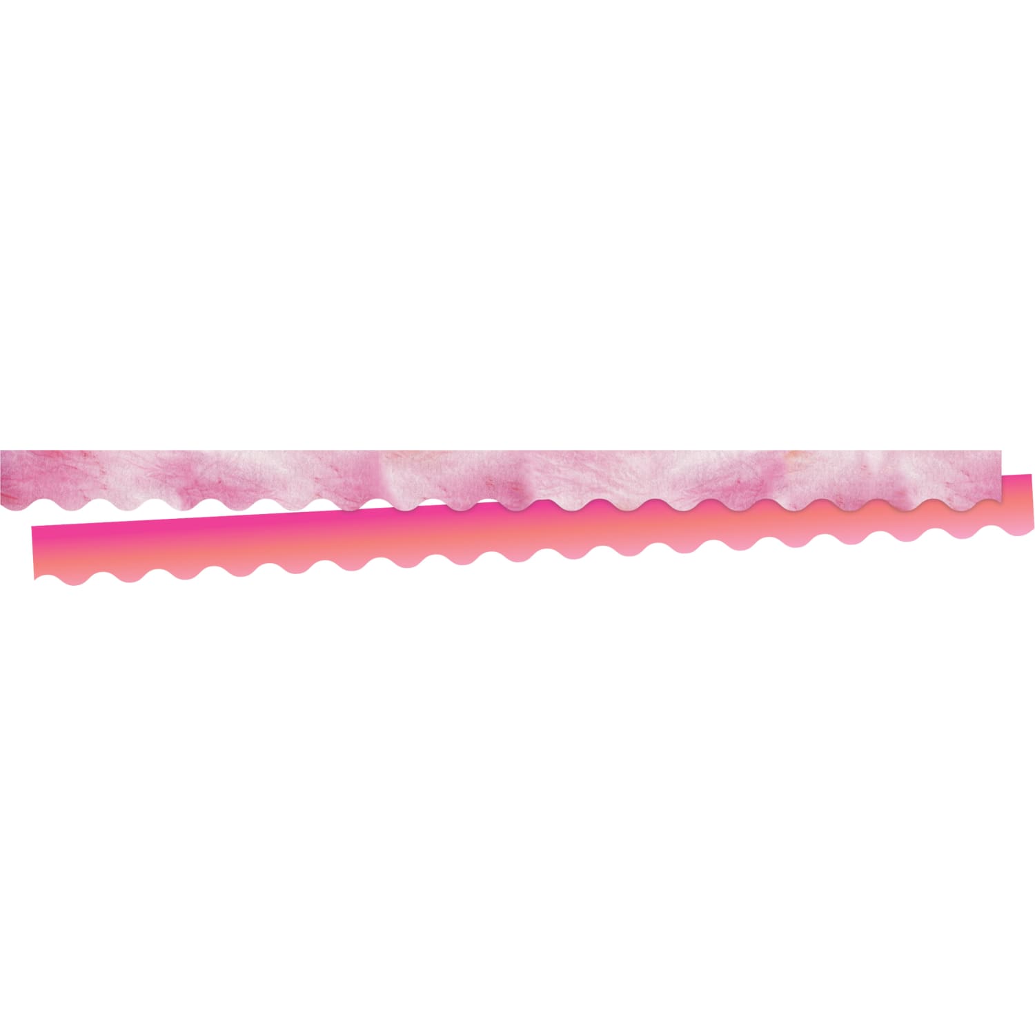Barker Creek Double-Sided Scalloped-Edge Border Strips, Blue/Lime/Purple/Pink Tie-Dye/Ombre, 2-1/4in x 36in, Set Of 52 Strips - Image 6