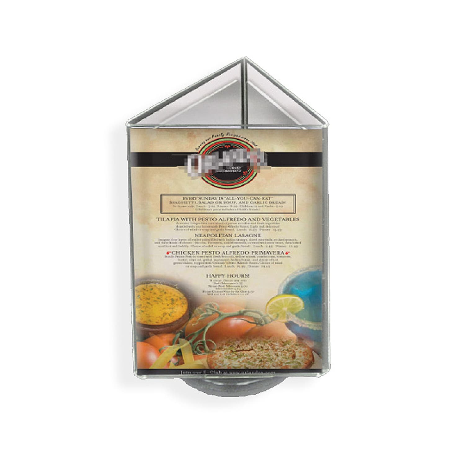 Azar Displays Acrylic Vertical 3-Sided Revolving Sign Holder, 8-1/2inH x 5-1/2inW x 5-1/2inD, Clear - Image 3
