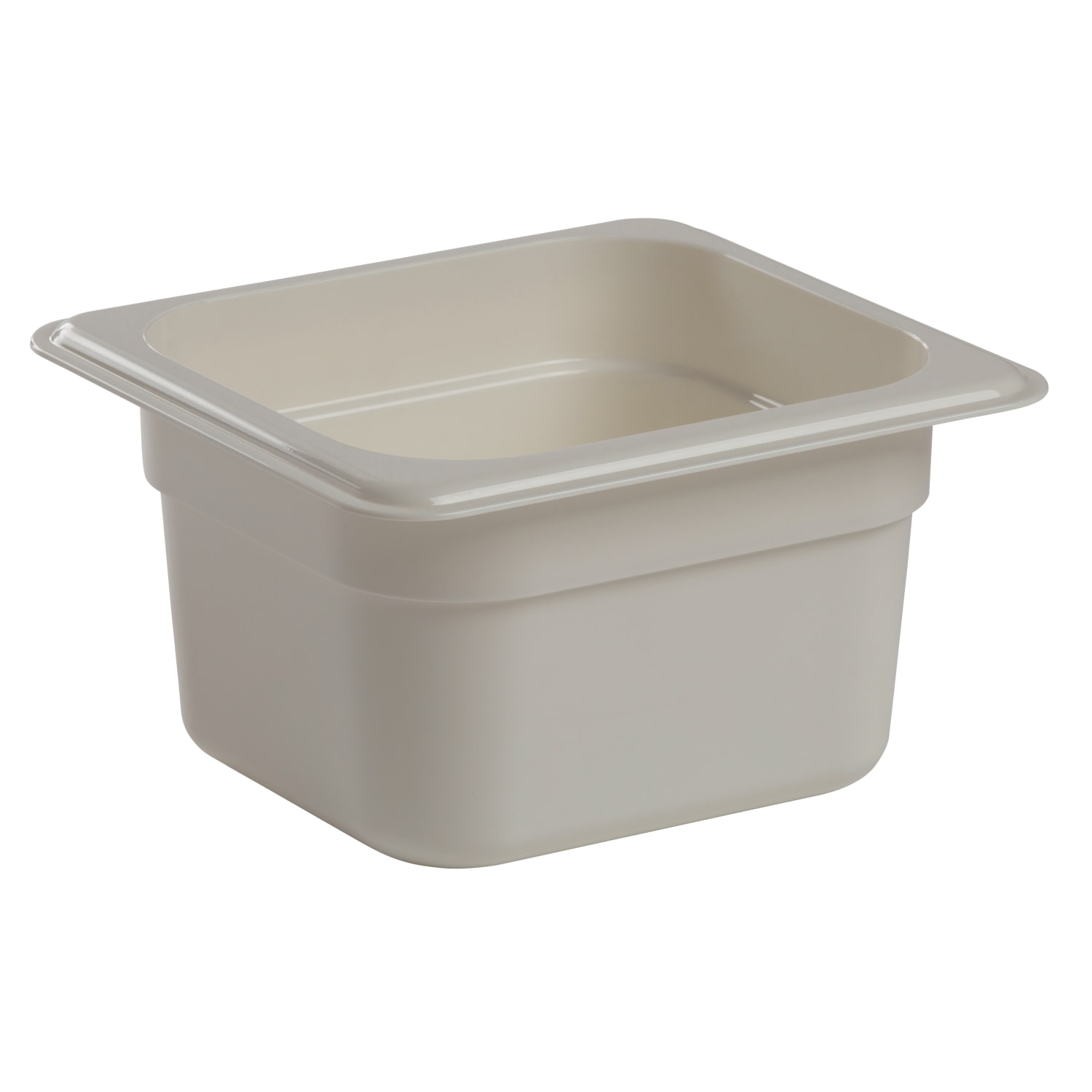 Cambro Camwear GN 1/6 Size 4in Food Pans, 4inH x 6-3/8inW x 7inD, White, Set Of 6 Pans