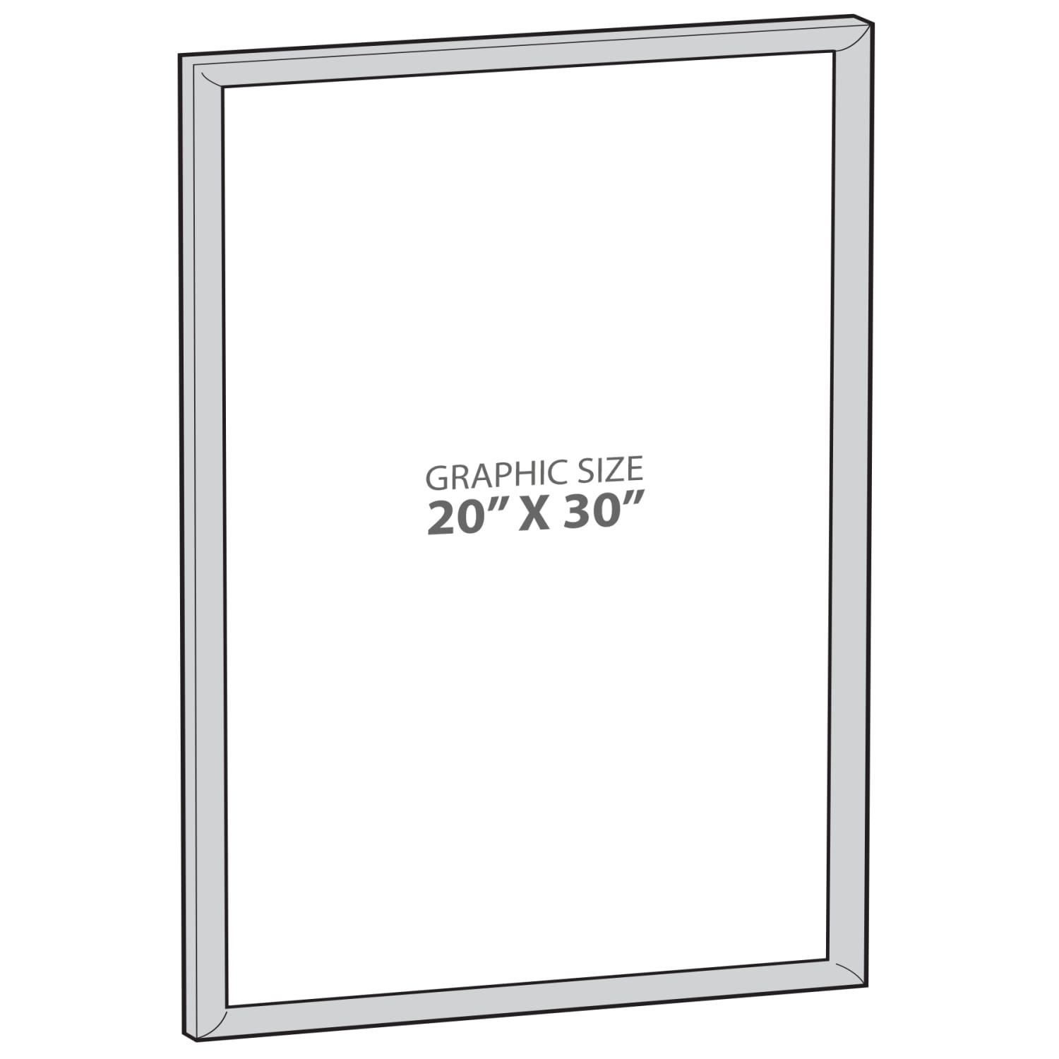 Azar Displays Wall Snap Poster Frame Vertical/Horizontal Sign Holder, 30inH x 20inW x 3/4inD, Silver - Image 3