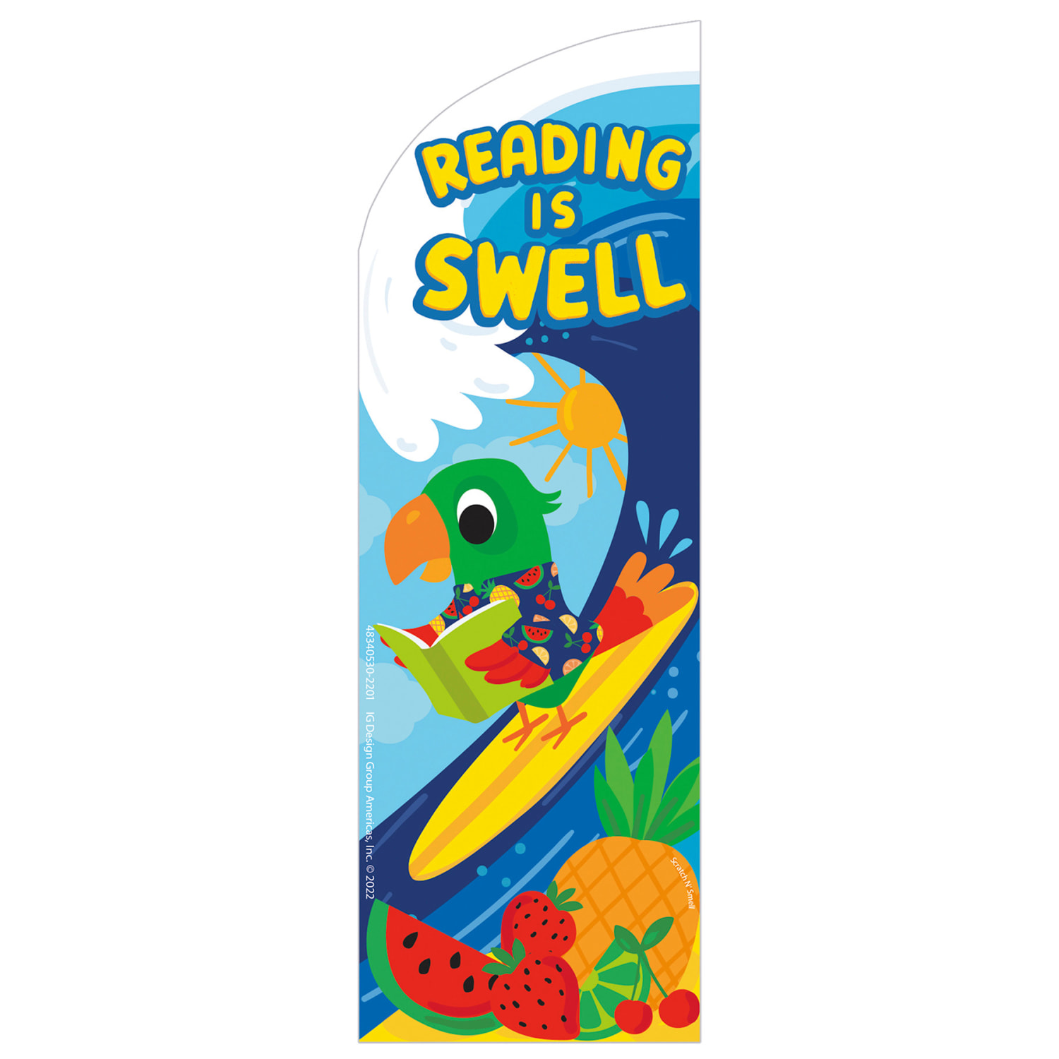 Eureka Bookmarks, 2in x 6in, Reading Is Swell Fruit Punch Scented  24 Per Pack, Set Of 3 Packs - Image 3