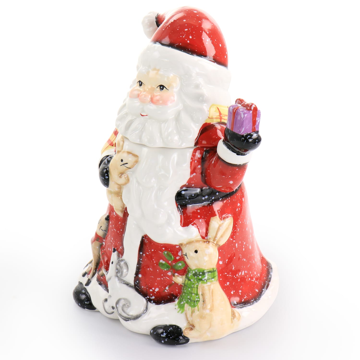 Gibson Home Old Santa Cookie Jar, 9-1/4inH x 7inW x 6-1/4inD, Multicolor - Image 3