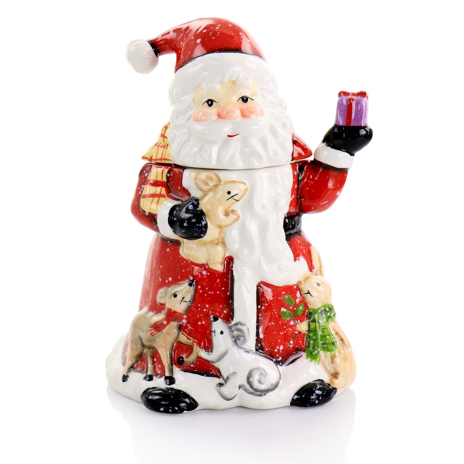Gibson Home Old Santa Cookie Jar, 9-1/4inH x 7inW x 6-1/4inD, Multicolor - Image 6