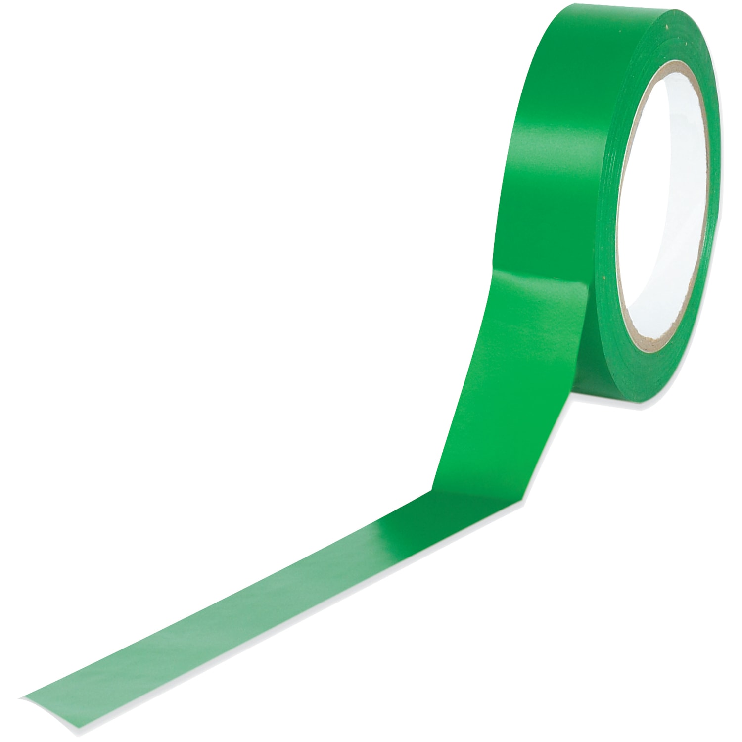 BOX Packaging Solid Vinyl Safety Tape, 3in Core, 1in x 36 Yd., Green, Case Of 3 - Image 3