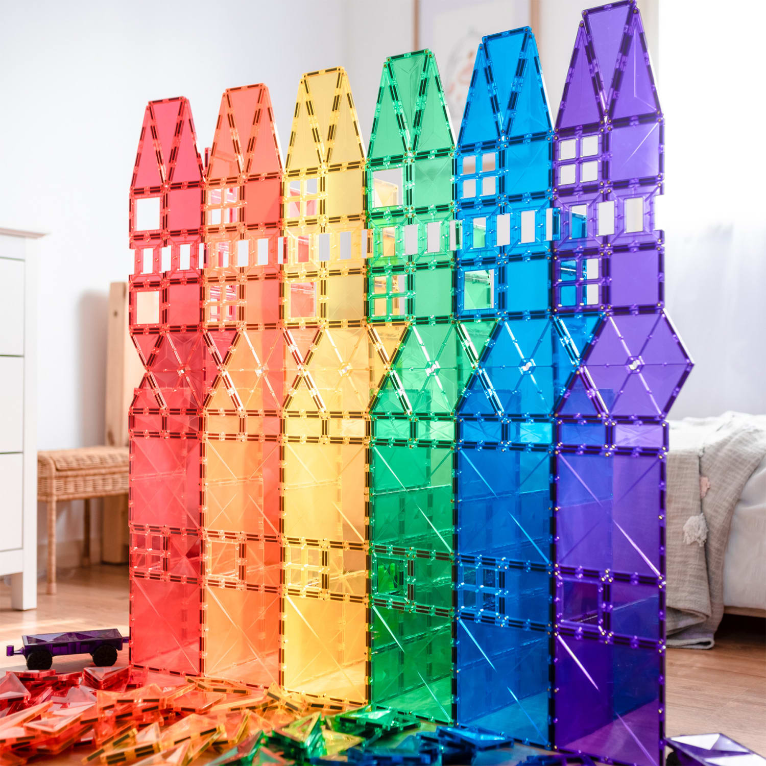 Connetix Magnetic Tiles Rainbow Mega Pack, 212 Pieces - Image 4