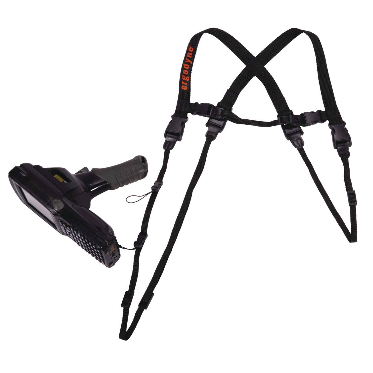 Ergodyne Squids 3132 Barcode Scanner Lanyard Harness, 8in, Black - Image 3