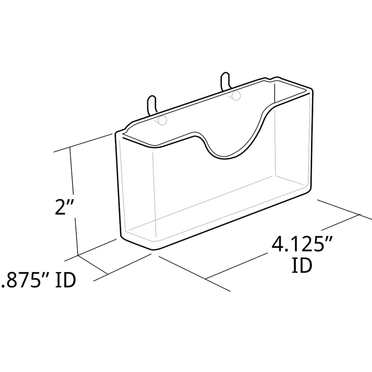 Azar Displays Horizontal Business Card Holders, 4inH x 4-1/8inW x 7/8inD, Clear, Pack Of 10 Holders - Image 4