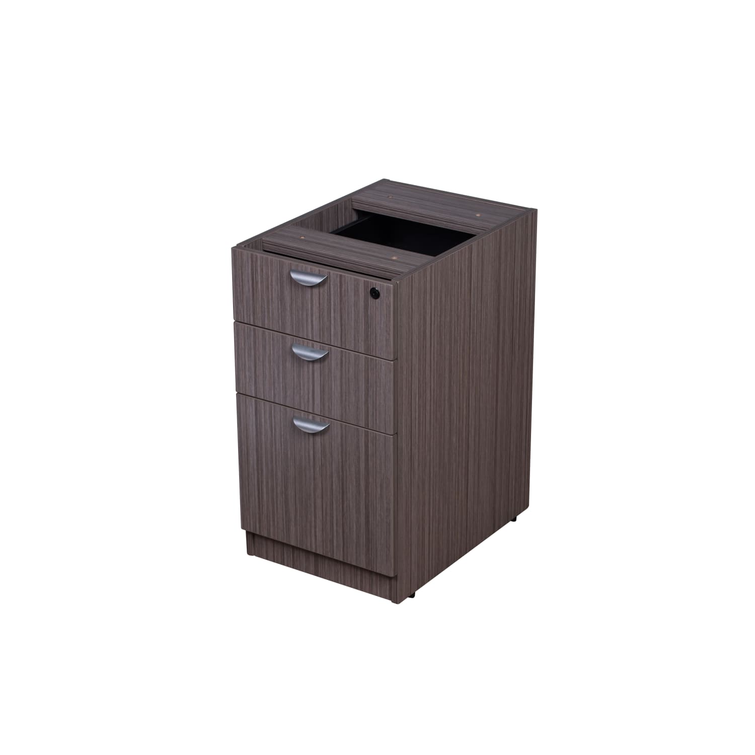 Boss Office Products 71inW Executive U-Shaped Desk With Box/Box/File Storage Pedestal, Driftwood - Image 5