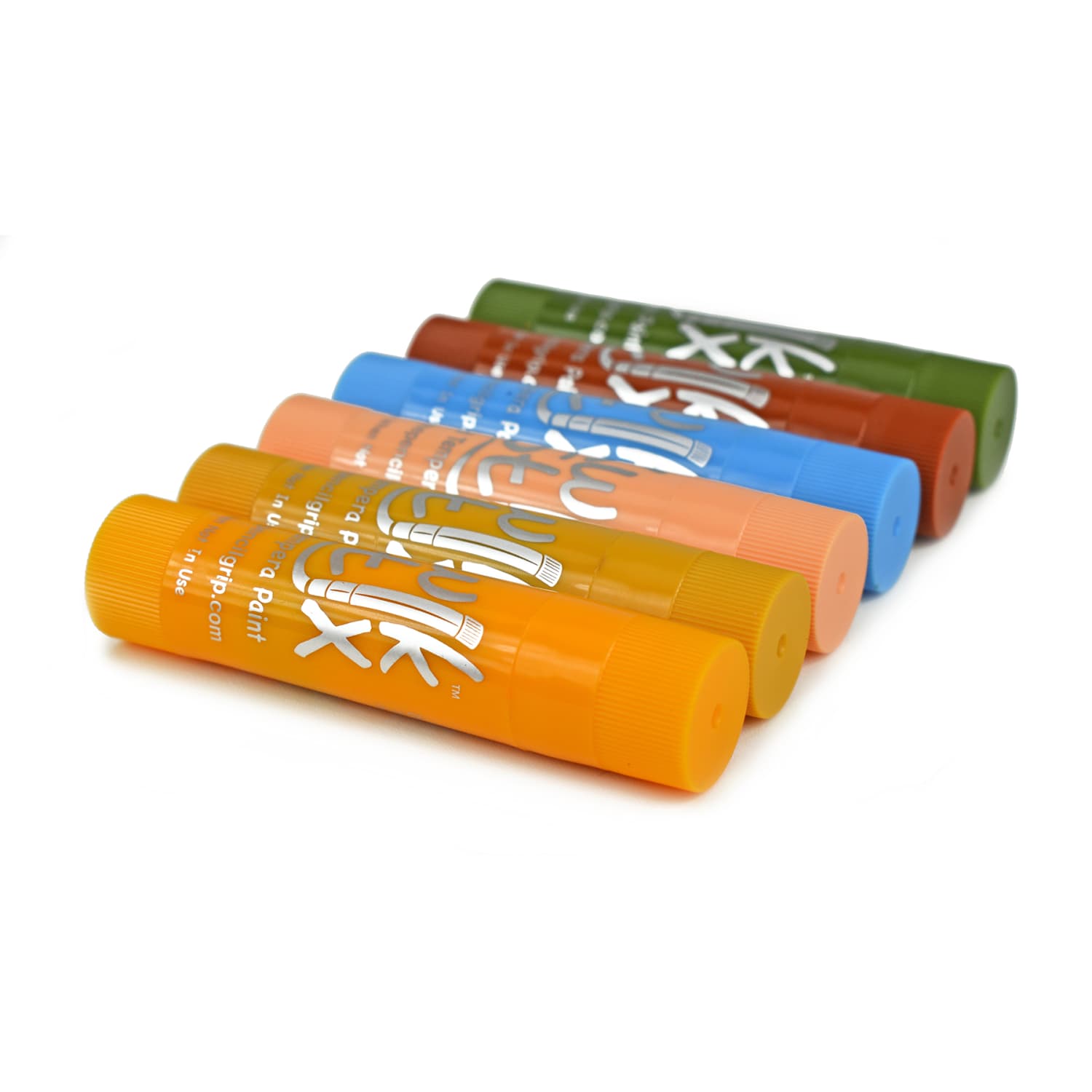The Pencil Grip Kwik Stix Solid Tempera Paint Sticks, Earth Tones, 6 Sticks Per Pack, Set Of 3 Packs - Image 3