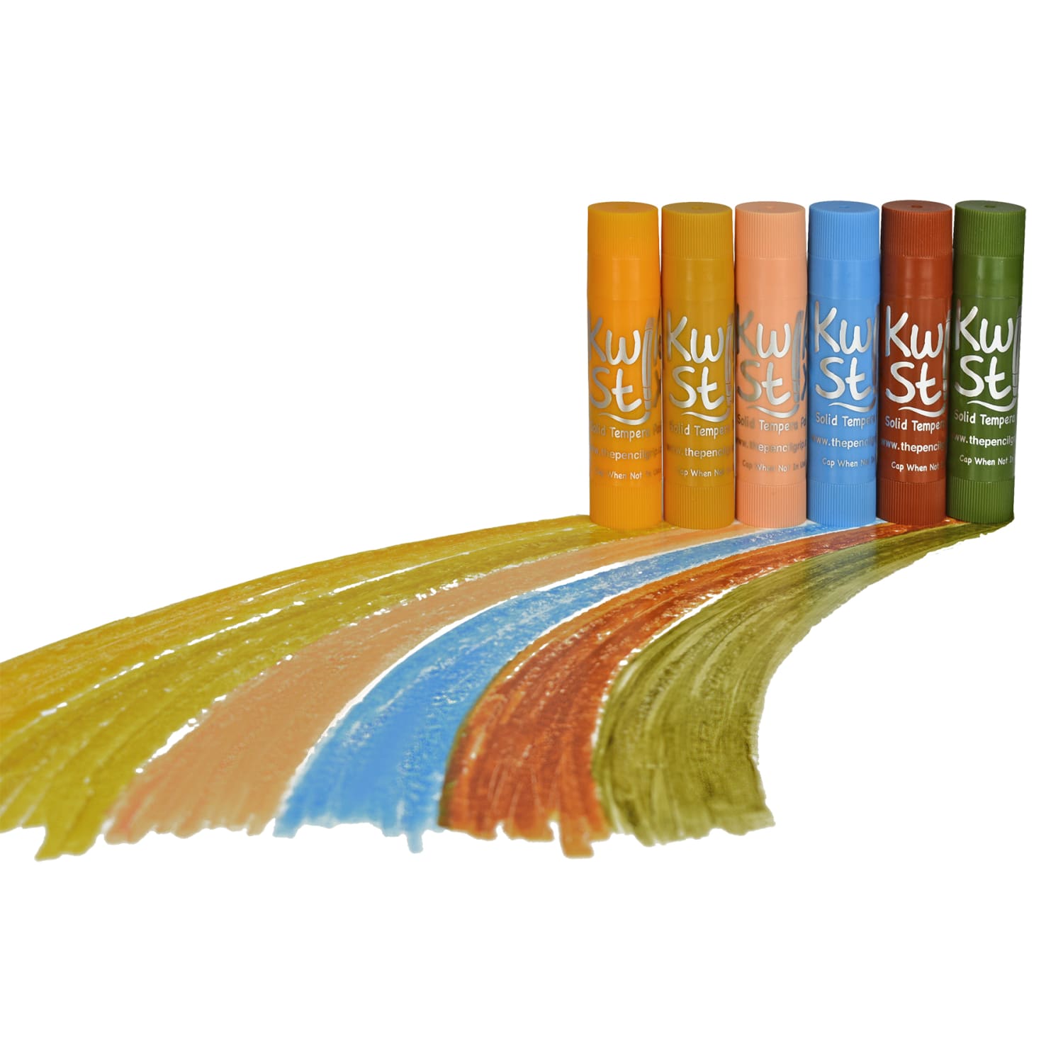 The Pencil Grip Kwik Stix Solid Tempera Paint Sticks, Earth Tones, 6 Sticks Per Pack, Set Of 3 Packs - Image 5
