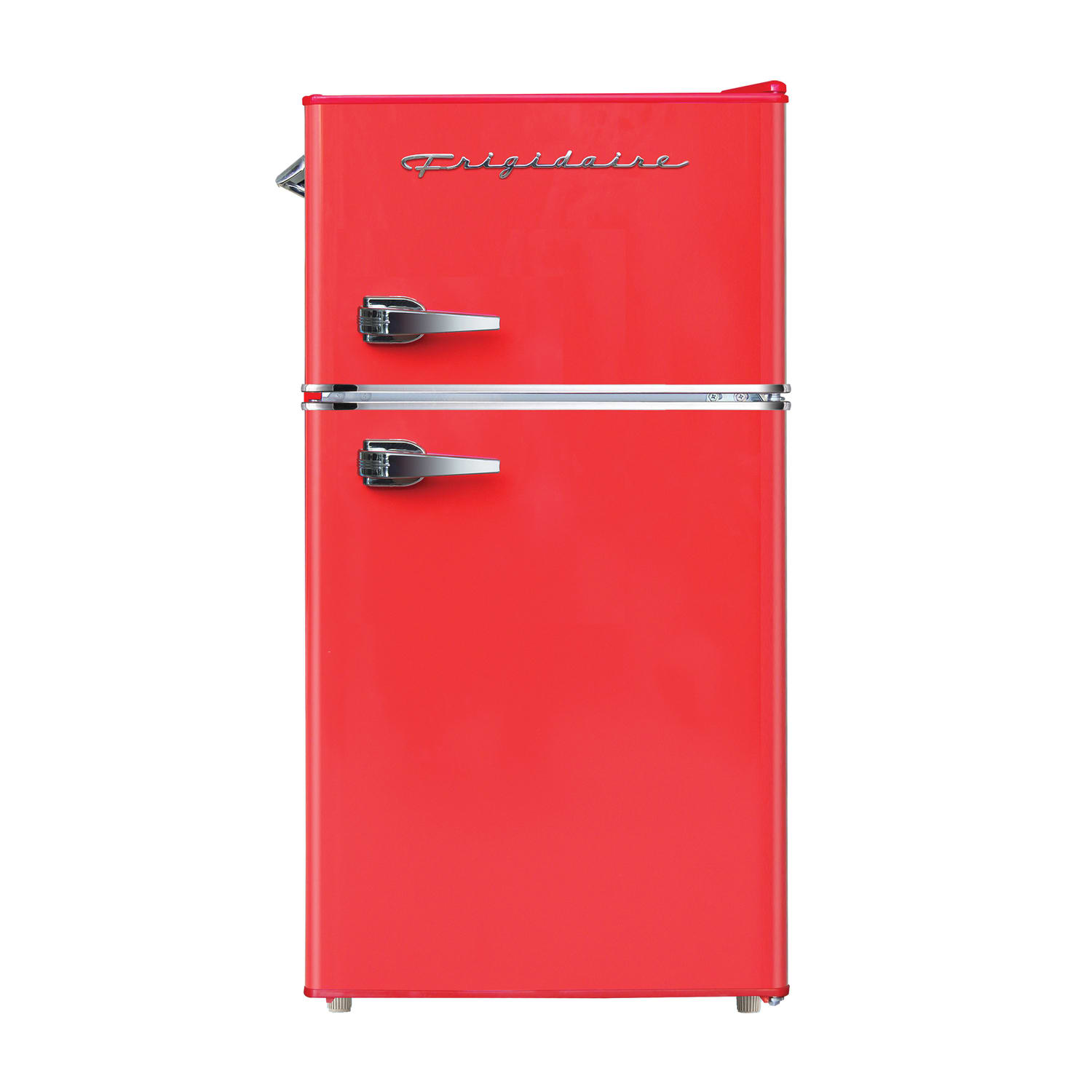 Frigidaire 2-Door Retro 3.2 cu ft Compact Bar Fridge with Freezer and Side Bottle Opener, Red - Image 3