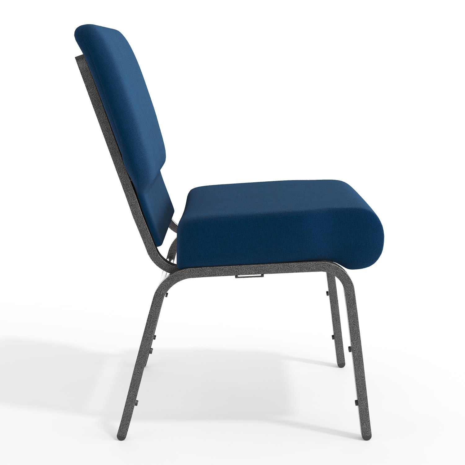 Flash Furniture HERCULES Series 21inW Stackable Church Chair, Navy Blue/Silvervein - Image 10