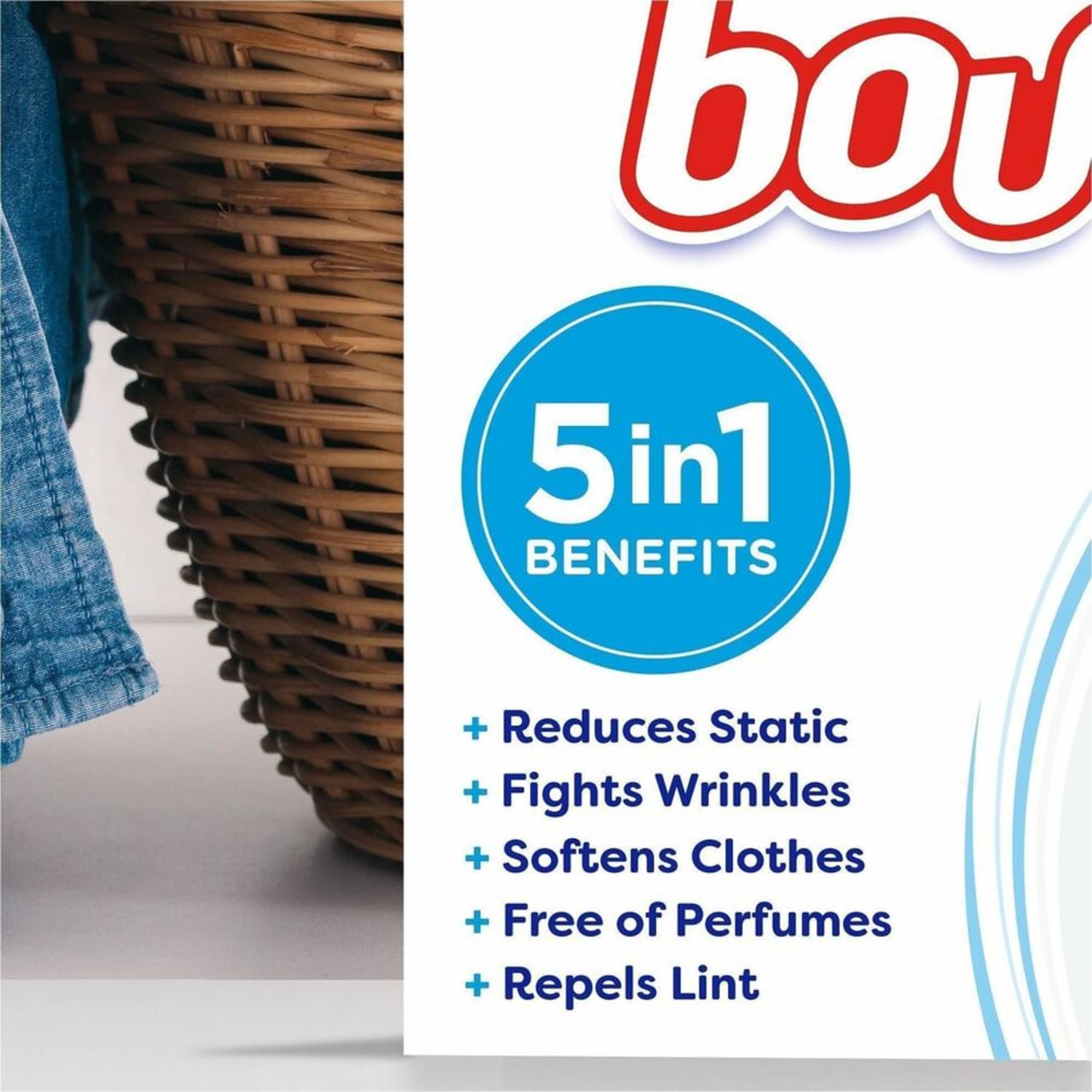 Bounce Free & Gentle Dryer Sheets - 9in Length x 6.04in Width - Dye-free, Scent-free, Wrinkle-free, Hypoallergenic, Soft - White - 240 / Box - Image 4