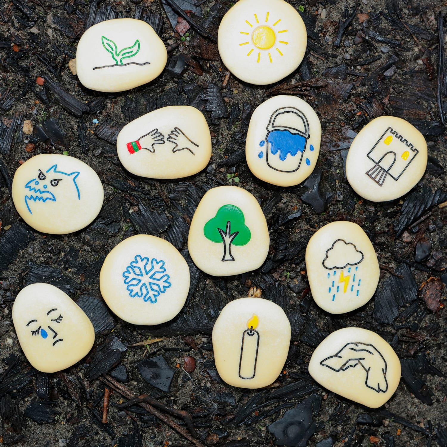 Yellow Door Self-Regulation Stones, 1-3/4in, Set Of 12 Stones - Image 5