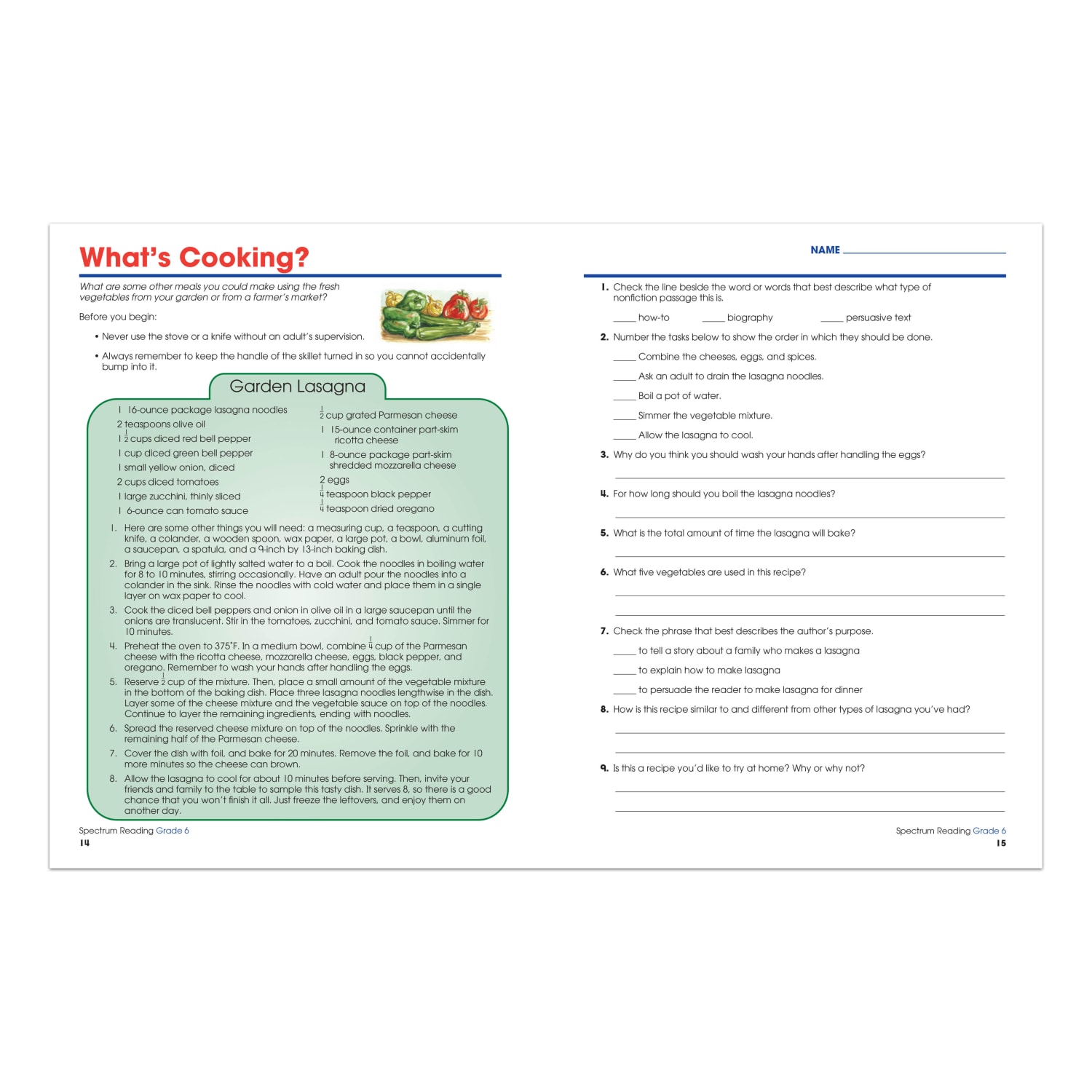 Carson-Dellosa Spectrum Reading Workbook, Grade 6 - Image 3