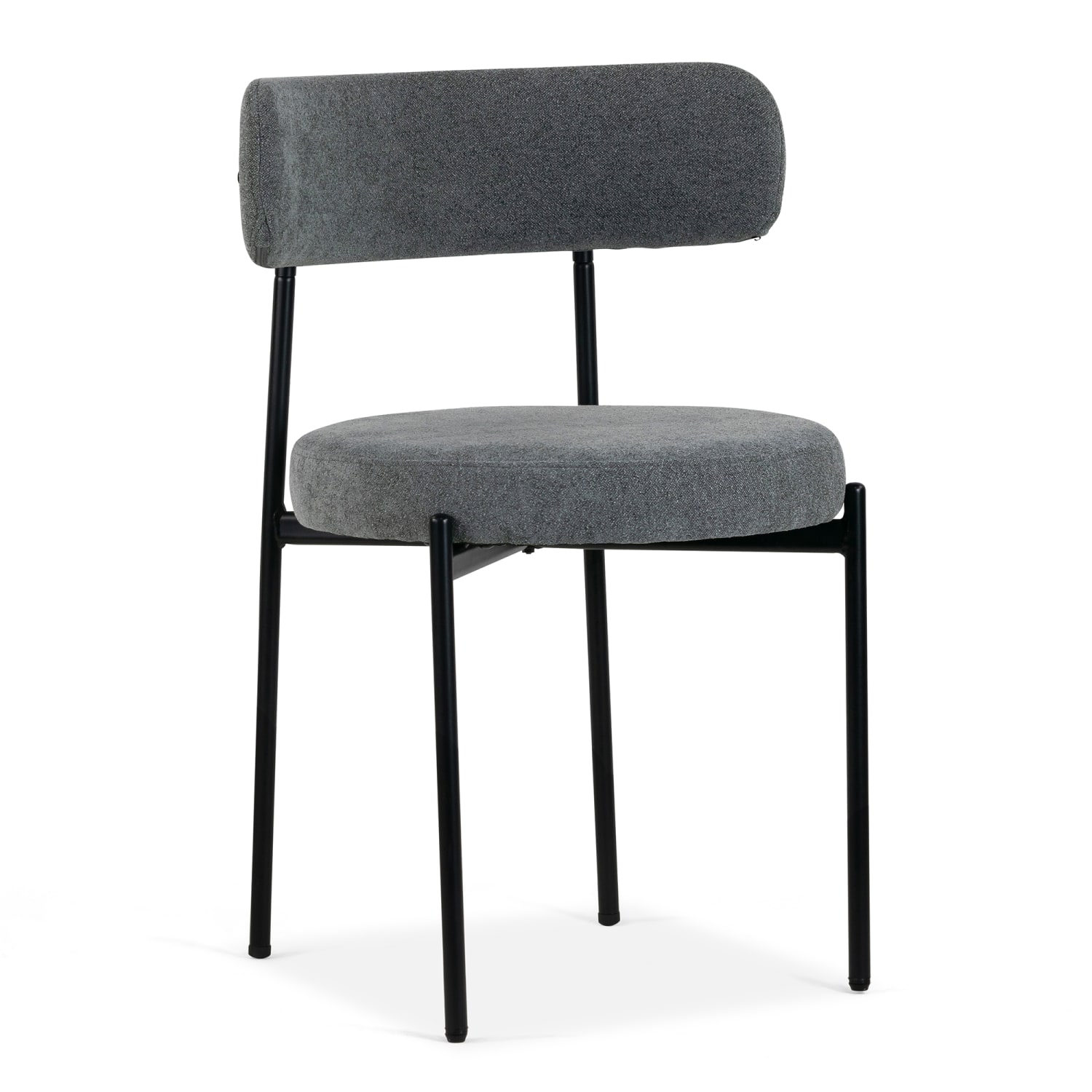 Glamour Home Avrom Boucle Fabric Dining Accent Chairs, Gray, Set Of 2 Chairs - Image 3