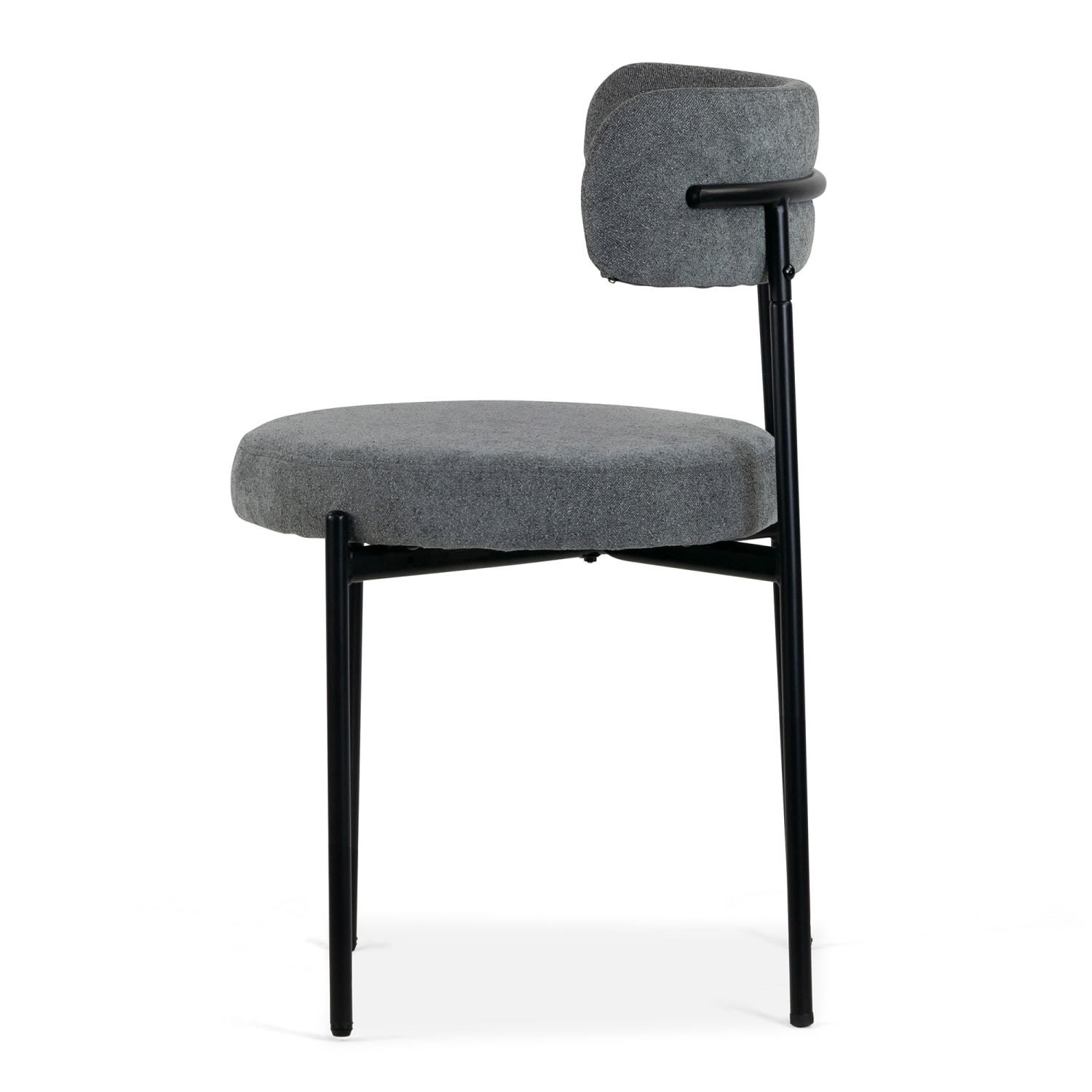 Glamour Home Avrom Boucle Fabric Dining Accent Chairs, Gray, Set Of 2 Chairs - Image 5