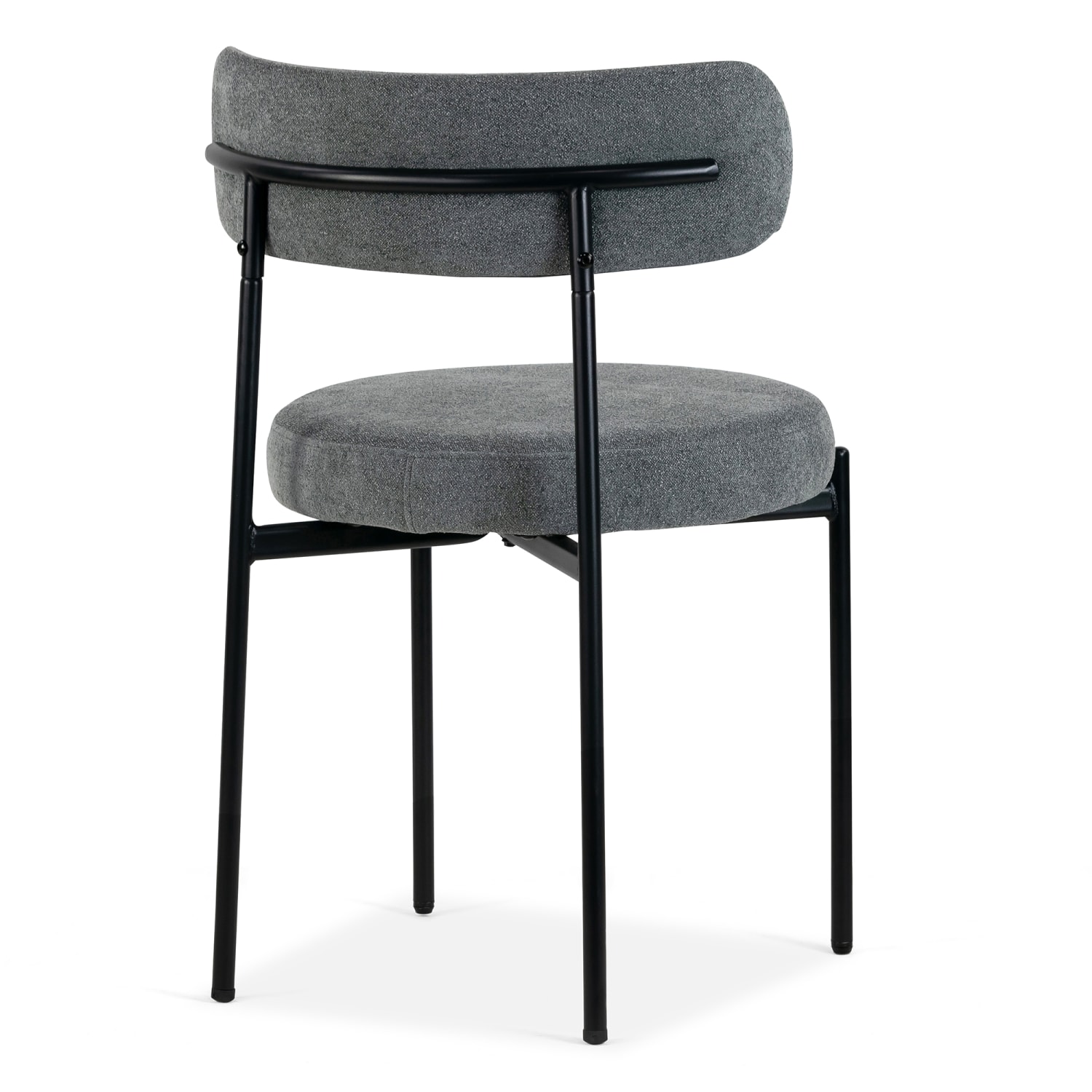 Glamour Home Avrom Boucle Fabric Dining Accent Chairs, Gray, Set Of 2 Chairs - Image 6