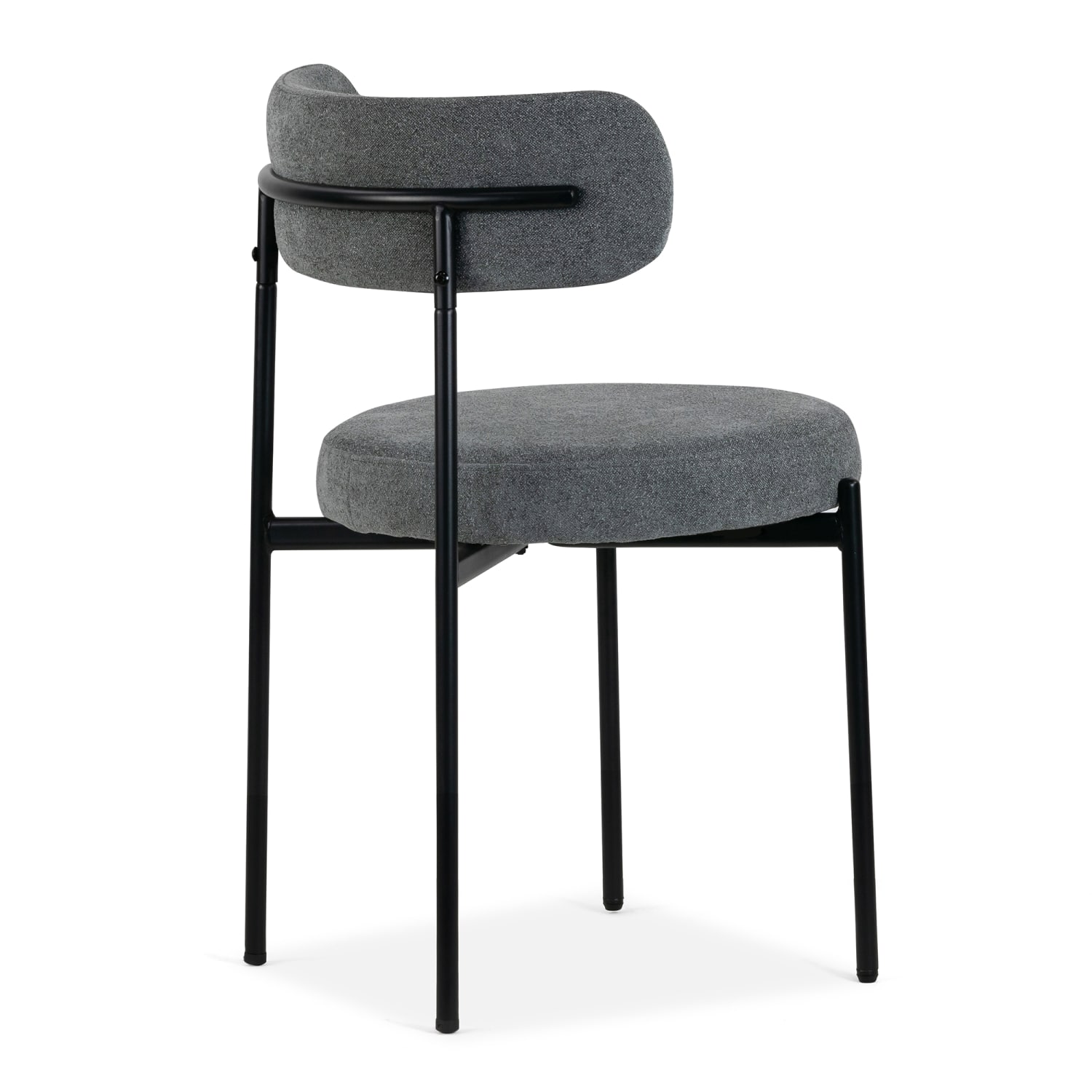 Glamour Home Avrom Boucle Fabric Dining Accent Chairs, Gray, Set Of 2 Chairs - Image 7