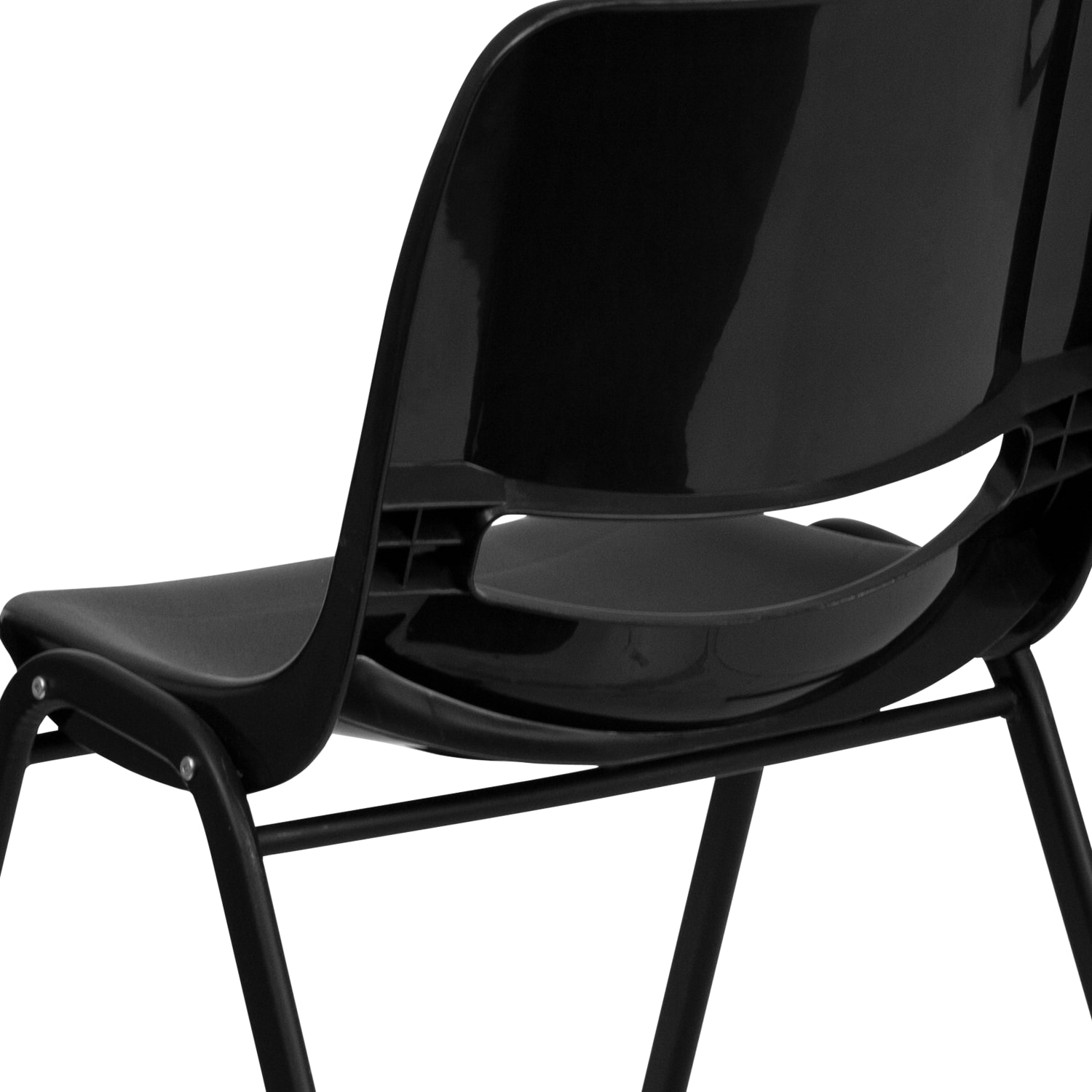 Flash Furniture HERCULES 440-lb Capacity Ergonomic Shell Stack Chair, Black - Image 12