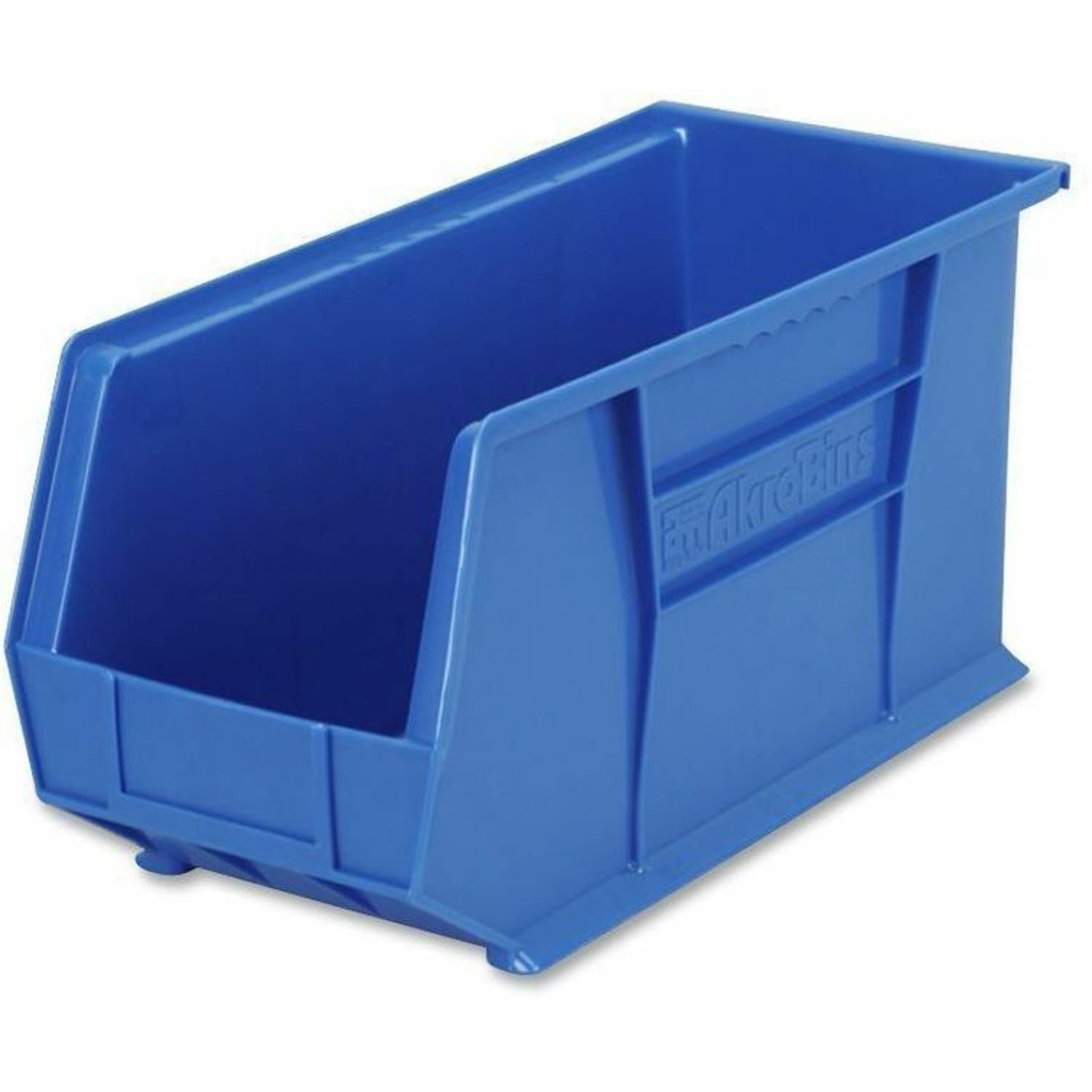 Akro-Mils AkroBin Storage Bin, Medium Size, 8 1/4in x 6 3/4in x 17in, Blue - Image 3