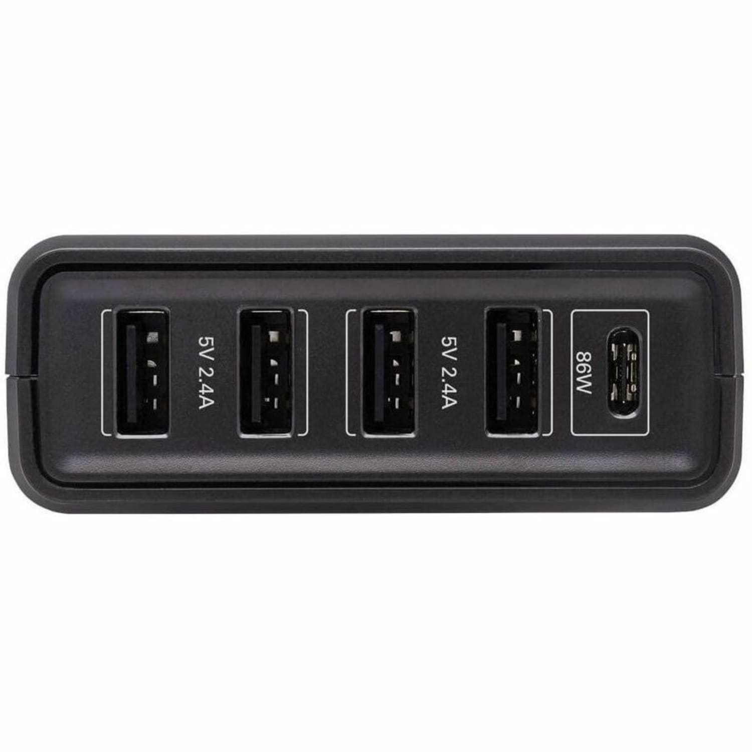 Eaton Tripp Lite Series 5-Port USB Charging Station - 4 USB-A Auto-Sensing & 1 USB-C PD 3.0, USB-IF Certified, 110W Max - Charging station - 110 Watt - 4.3 A - PD 3.0 - 5 output connectors (4 x USB, 24 pin USB-C) - black - Image 4