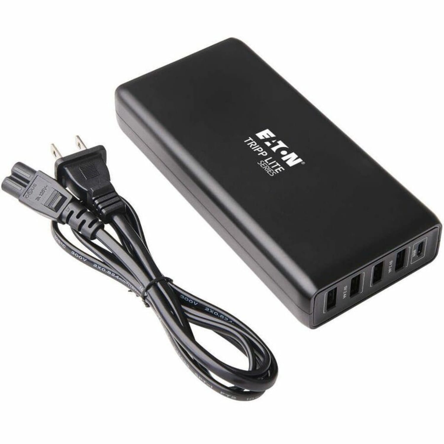 Eaton Tripp Lite Series 5-Port USB Charging Station - 4 USB-A Auto-Sensing & 1 USB-C PD 3.0, USB-IF Certified, 110W Max - Charging station - 110 Watt - 4.3 A - PD 3.0 - 5 output connectors (4 x USB, 24 pin USB-C) - black - Image 6