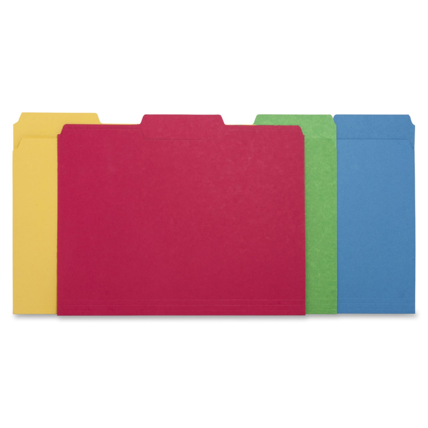 Business Source 1/3 Tab Cut Letter Top Tab File Folders - 8 1/2in x 11in - Assorted Tab Position - Assorted - 50 / Box - Image 3