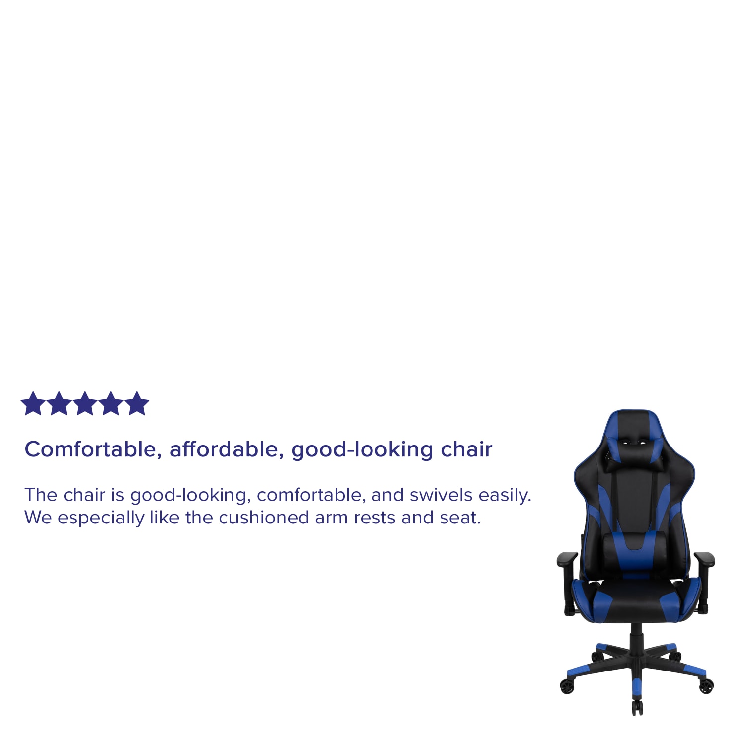 Flash Furniture X20 Ergonomic LeatherSoft High Back Racing Gaming Chair Blue PopularChairscom