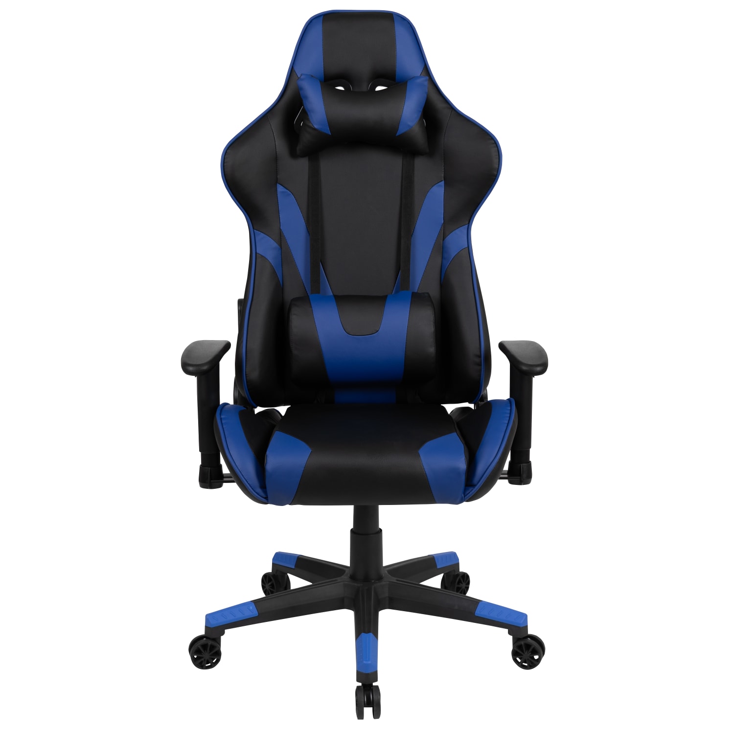 Flash Furniture X20 Ergonomic LeatherSoft High Back Racing Gaming Chair Blue PopularChairscom