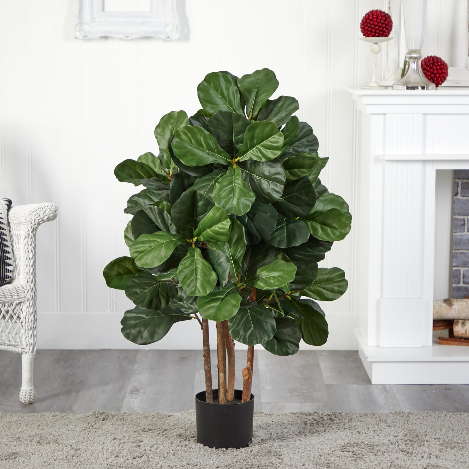 Nearly Natural Fiddle Leaf 42inH Artificial Tree With Pot, 42inH x 26inW x 24inD, Green - Image 5