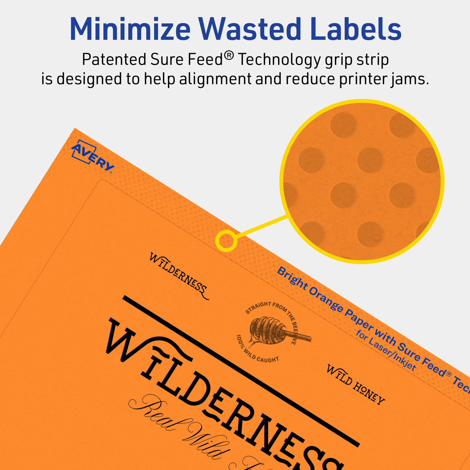 Avery Printable Labels With Sure Feed Technology, 94258-BOP10, Rectangle, 5in x 7in, Matte Bright Orange, Pack of 20 - Image 5