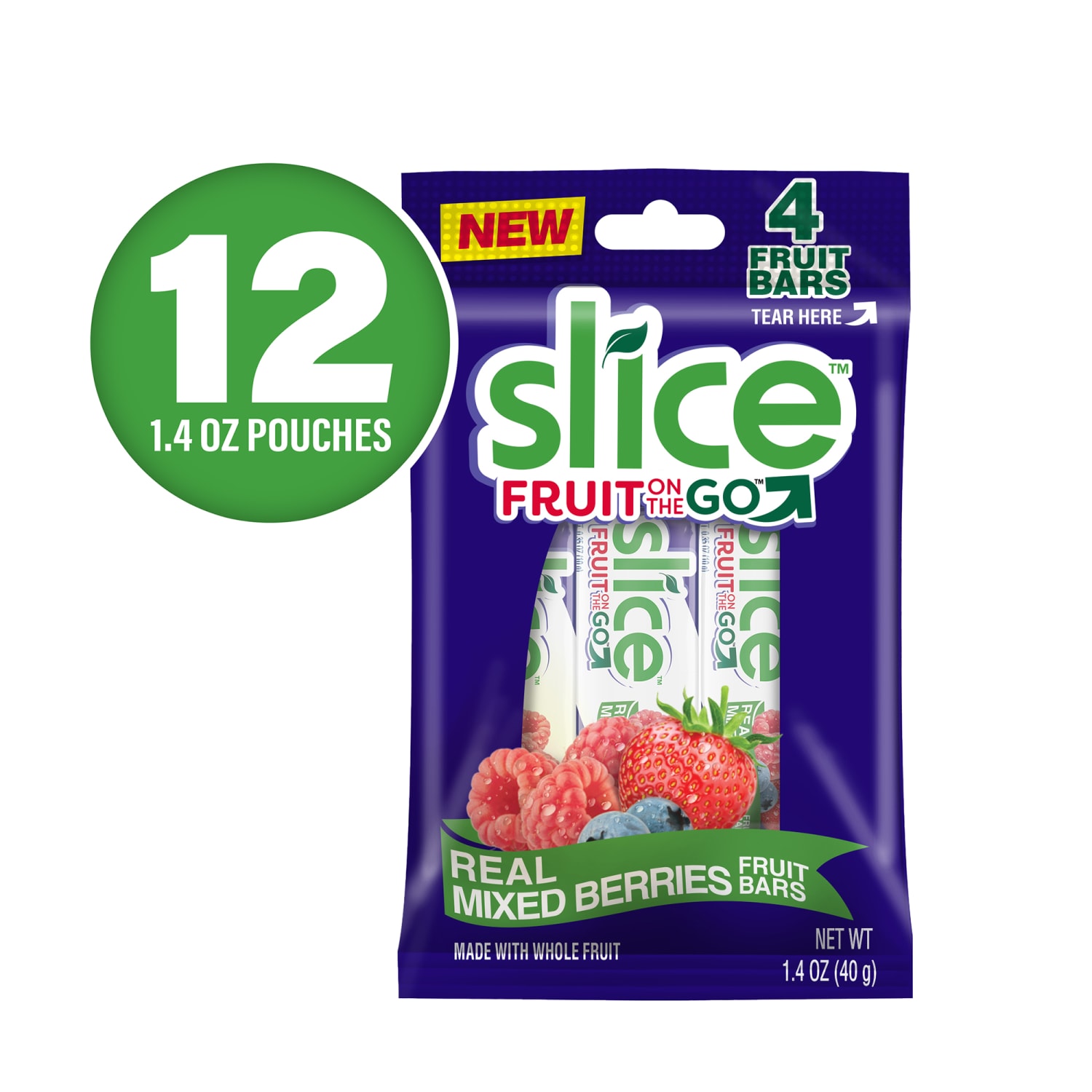 Slice Fruit On The Go Mixed Berry, 1.4 Oz, Box Of 12 Bars - Image 4