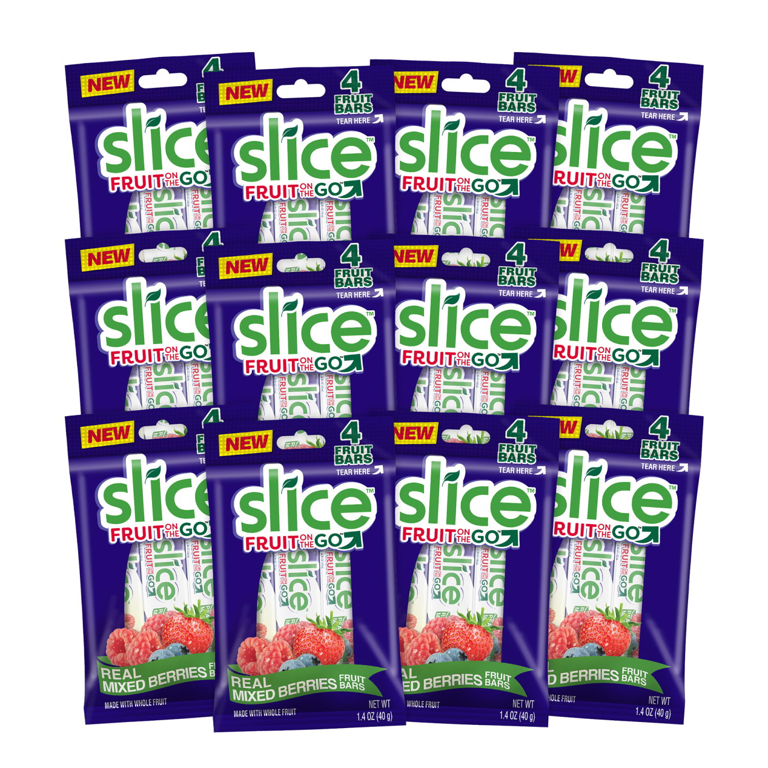 Slice Fruit On The Go Mixed Berry, 1.4 Oz, Box Of 12 Bars - Image 5