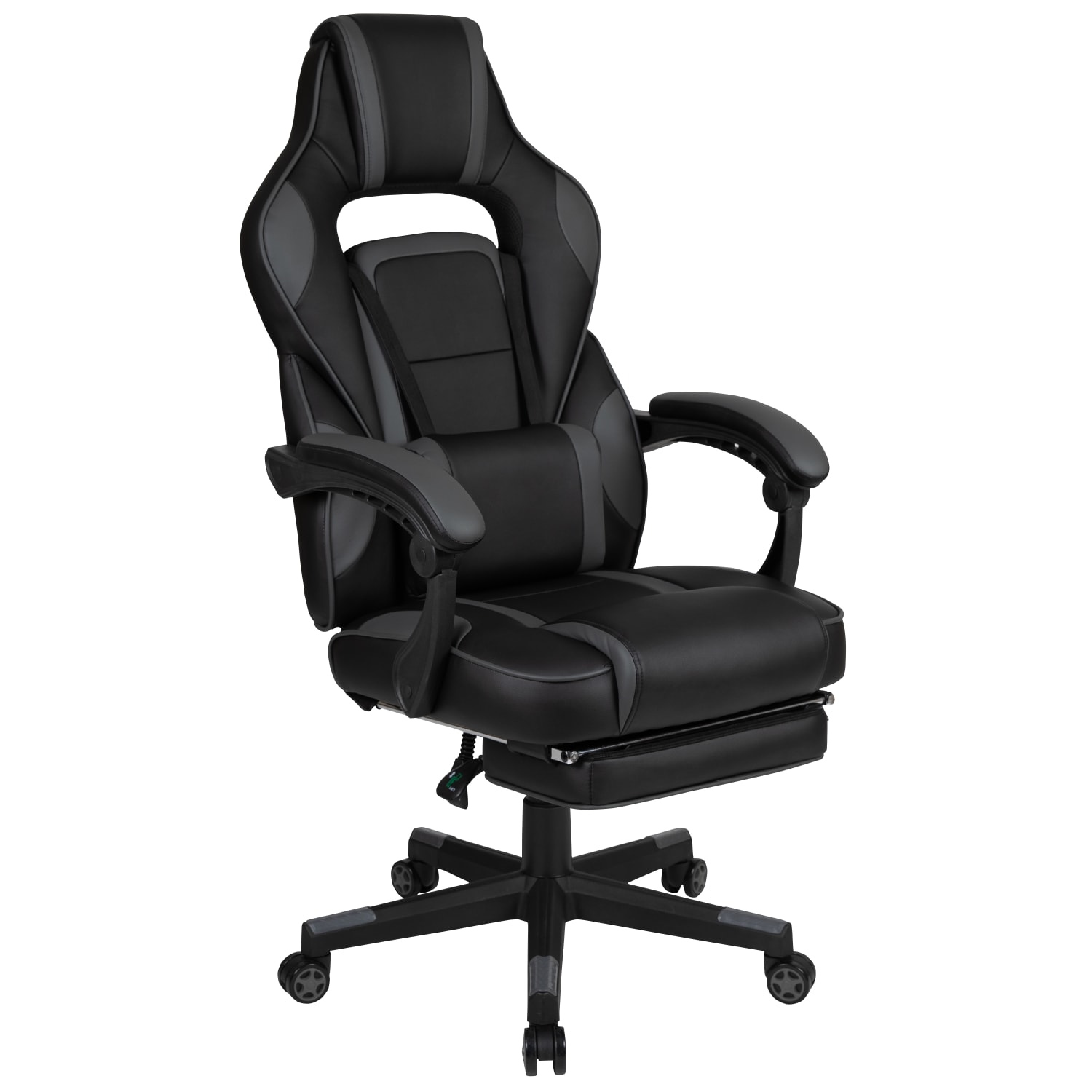 Flash Furniture X40 Gaming Chair With Fully Reclining Back And Arms BlackGray PopularChairscom