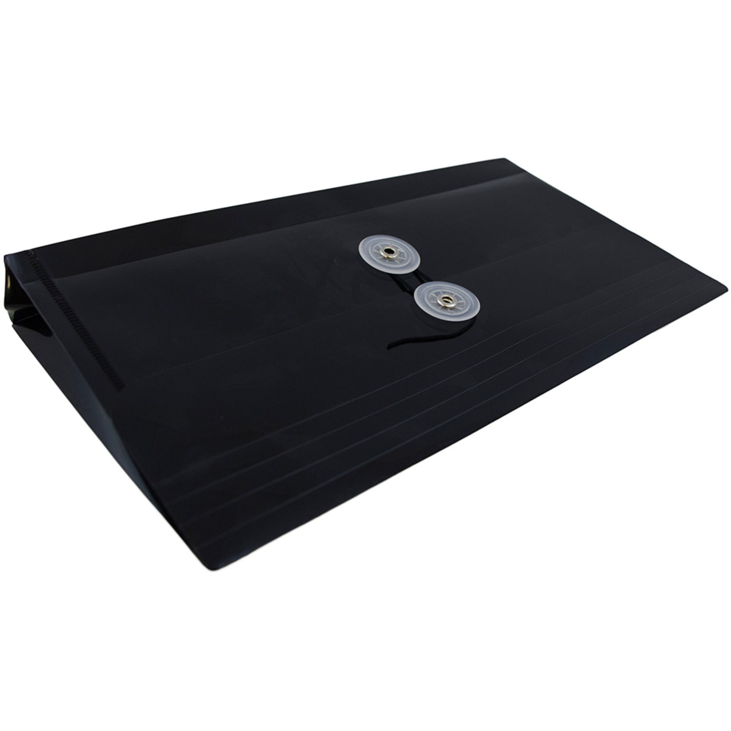JAM Paper Booklet Plastic Envelopes, #10, Button & String Closure, Black, Pack Of 12 - Image 5