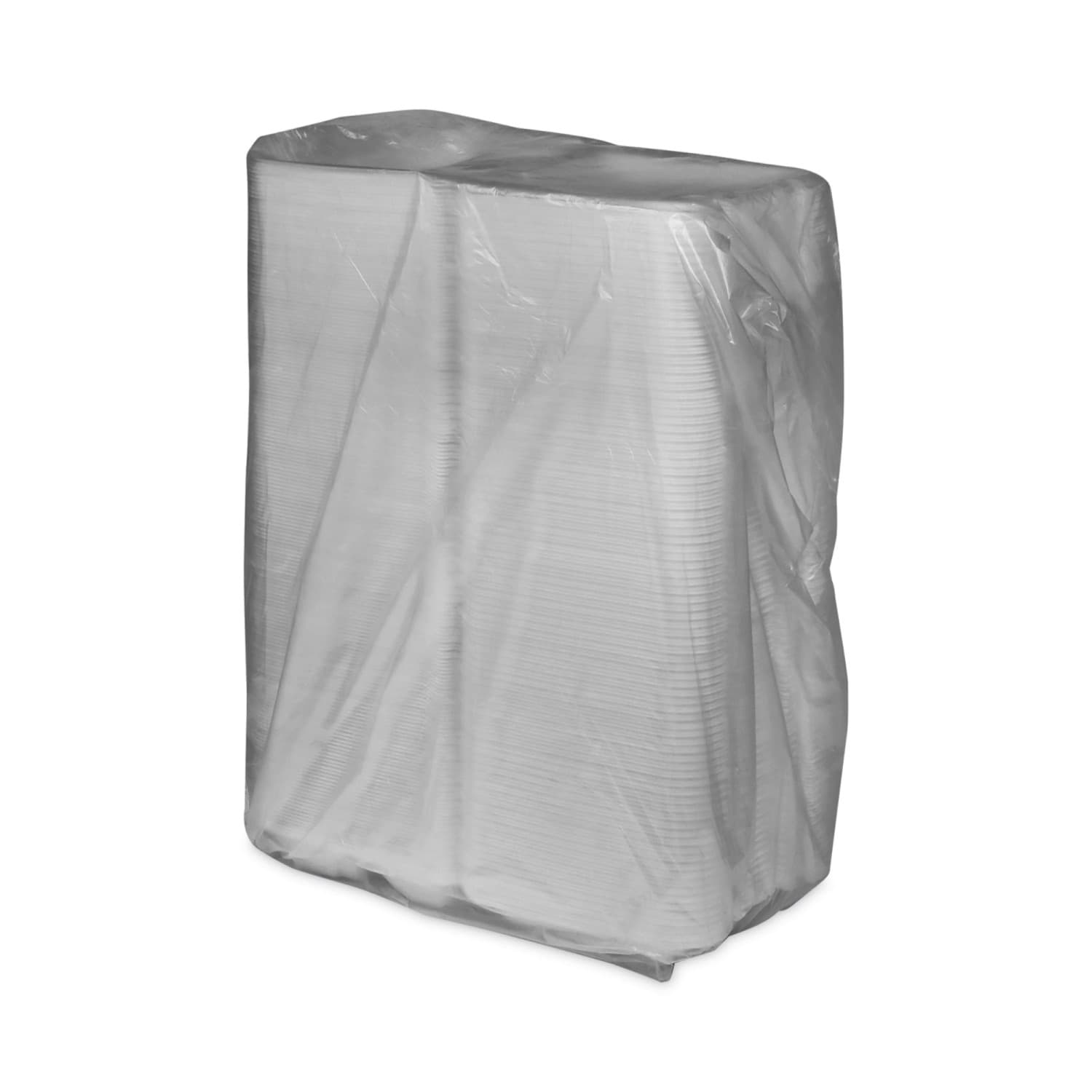 Pactiv Evergreen Vented Foam Hinged Lid Containers, 3-Compartment, Dual Tab Lock Economy, 3-1/4inH x 9-3/16inW x 9inD, White, Carton Of 150 Containers - Image 5