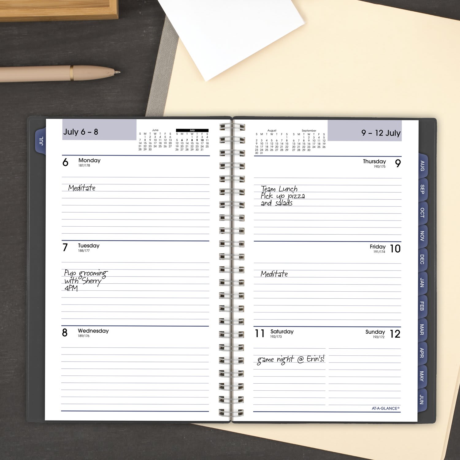 AT-A-GLANCE DayMinder Academic 2026-2027 Weekly Monthly Planner, Charcoal, Small, 5in x 8in - Image 3