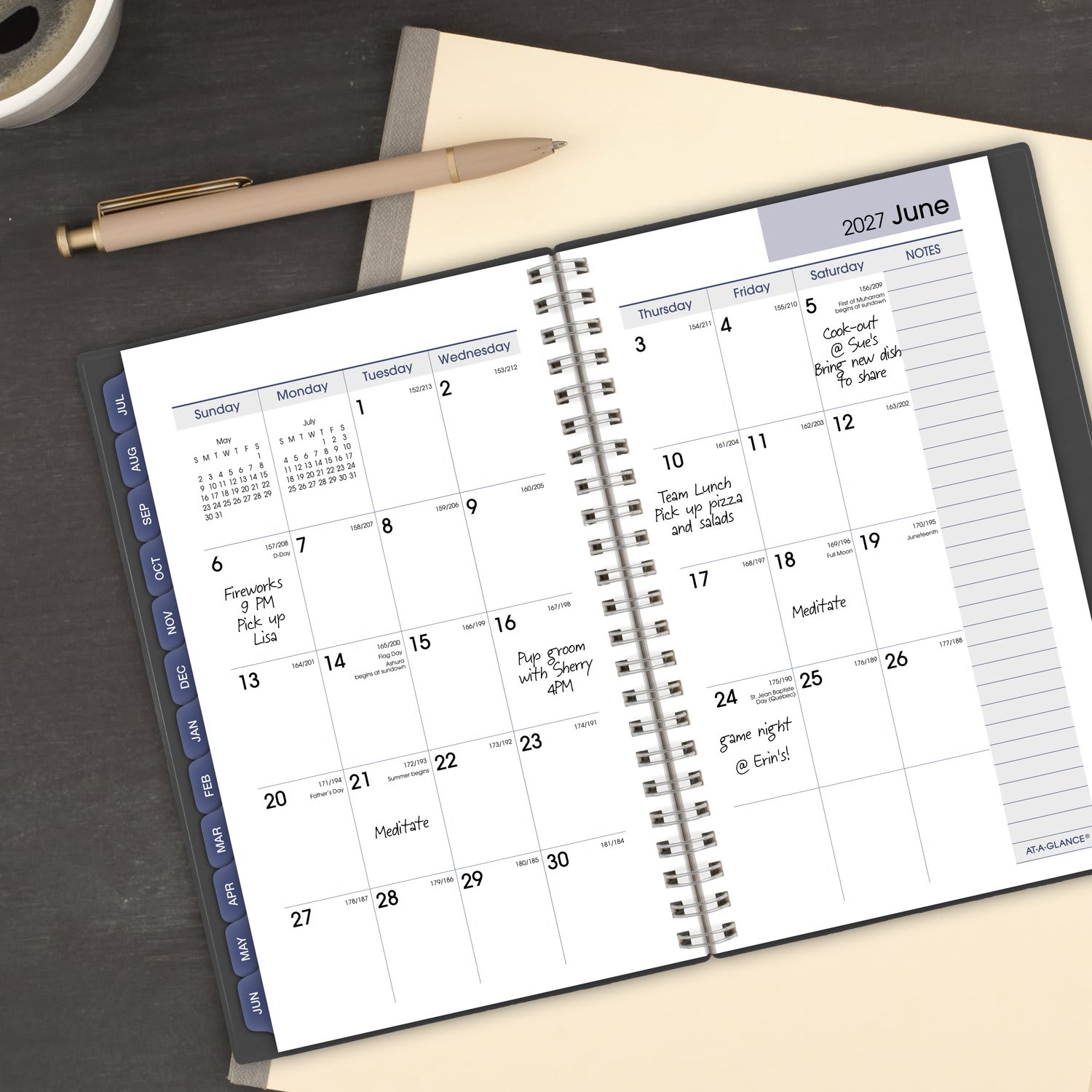 AT-A-GLANCE DayMinder Academic 2026-2027 Weekly Monthly Planner, Charcoal, Small, 5in x 8in - Image 4