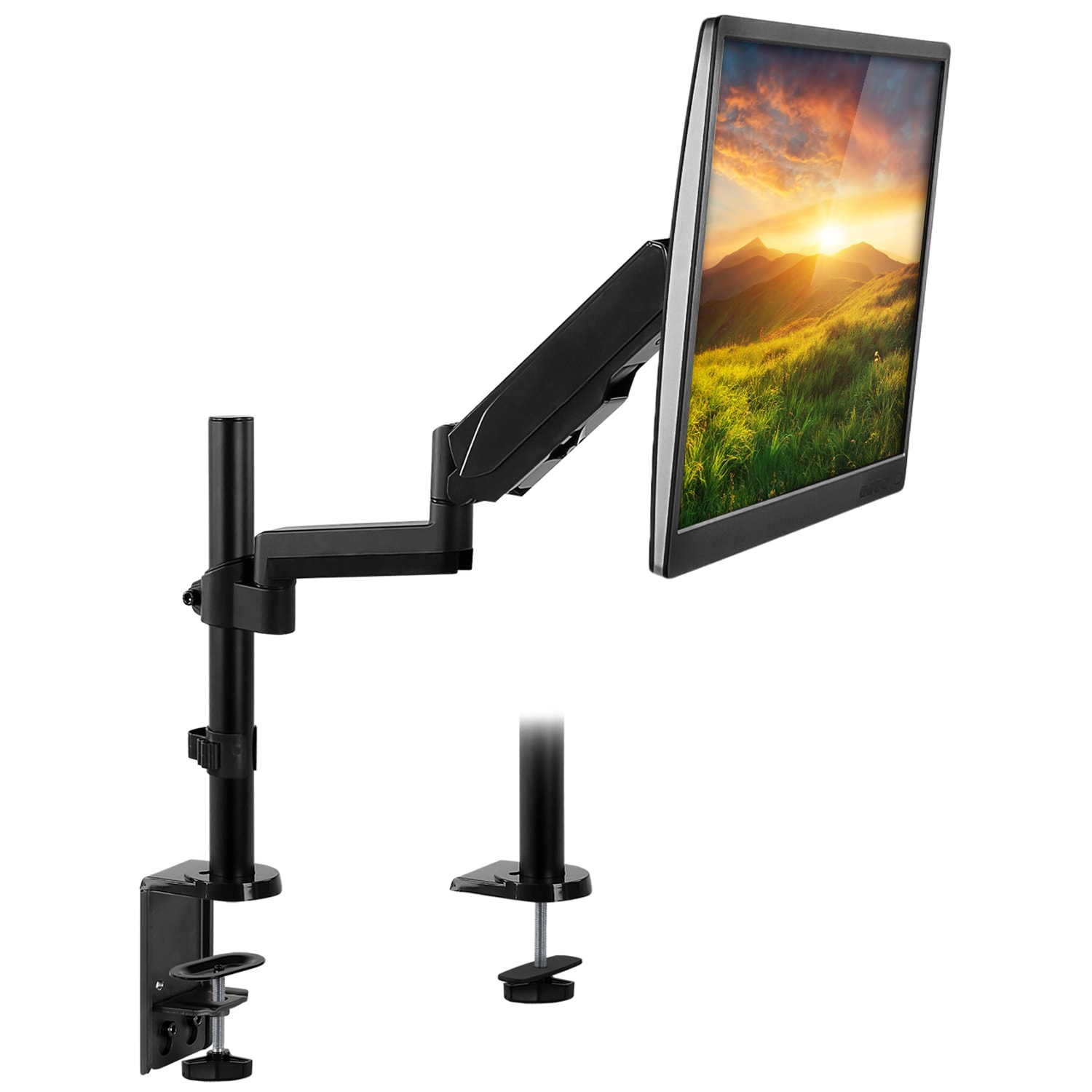 Mount-It! MI-4761 Single Monitor Arm Desk Mount, 16inH x 6inW x 4.8inD, Black - Image 3