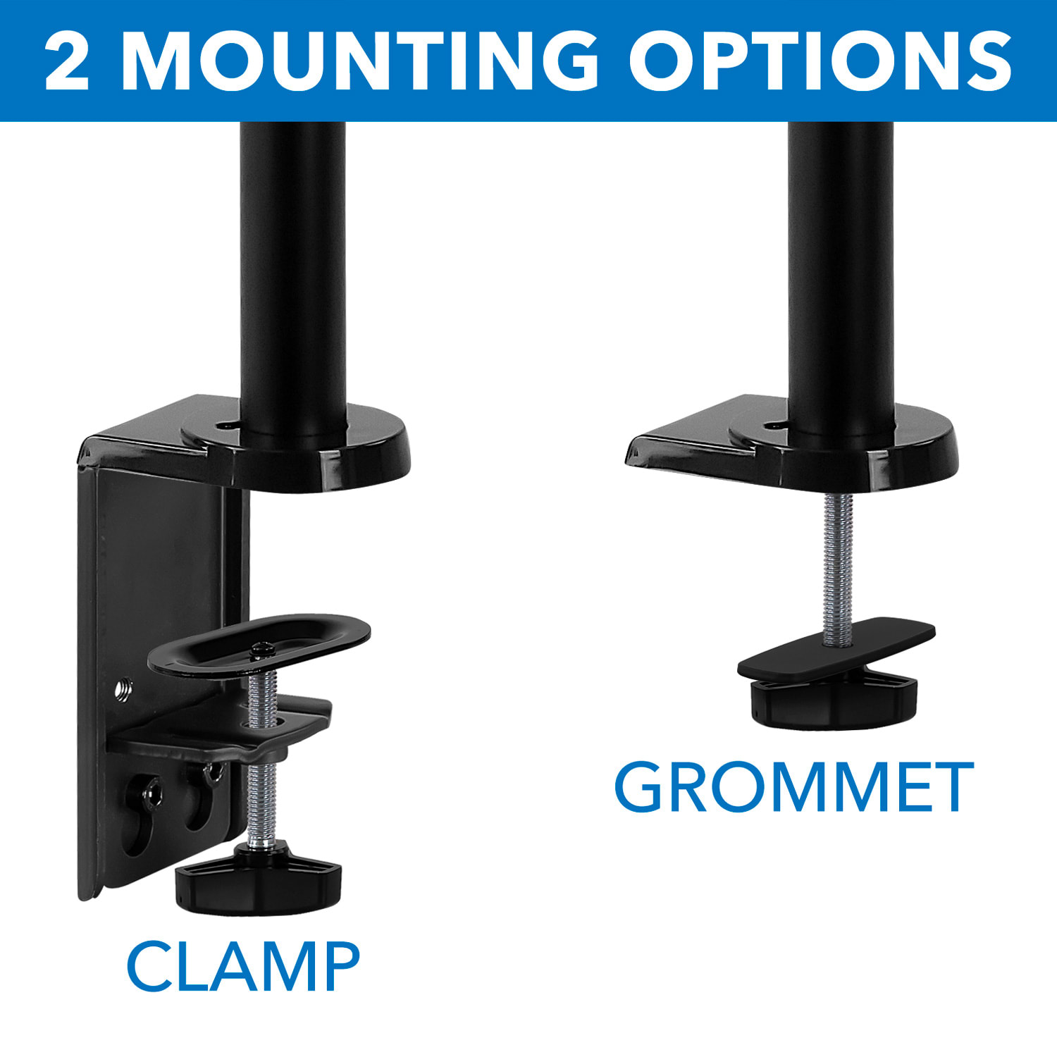 Mount-It! MI-4761 Single Monitor Arm Desk Mount, 16inH x 6inW x 4.8inD, Black - Image 5