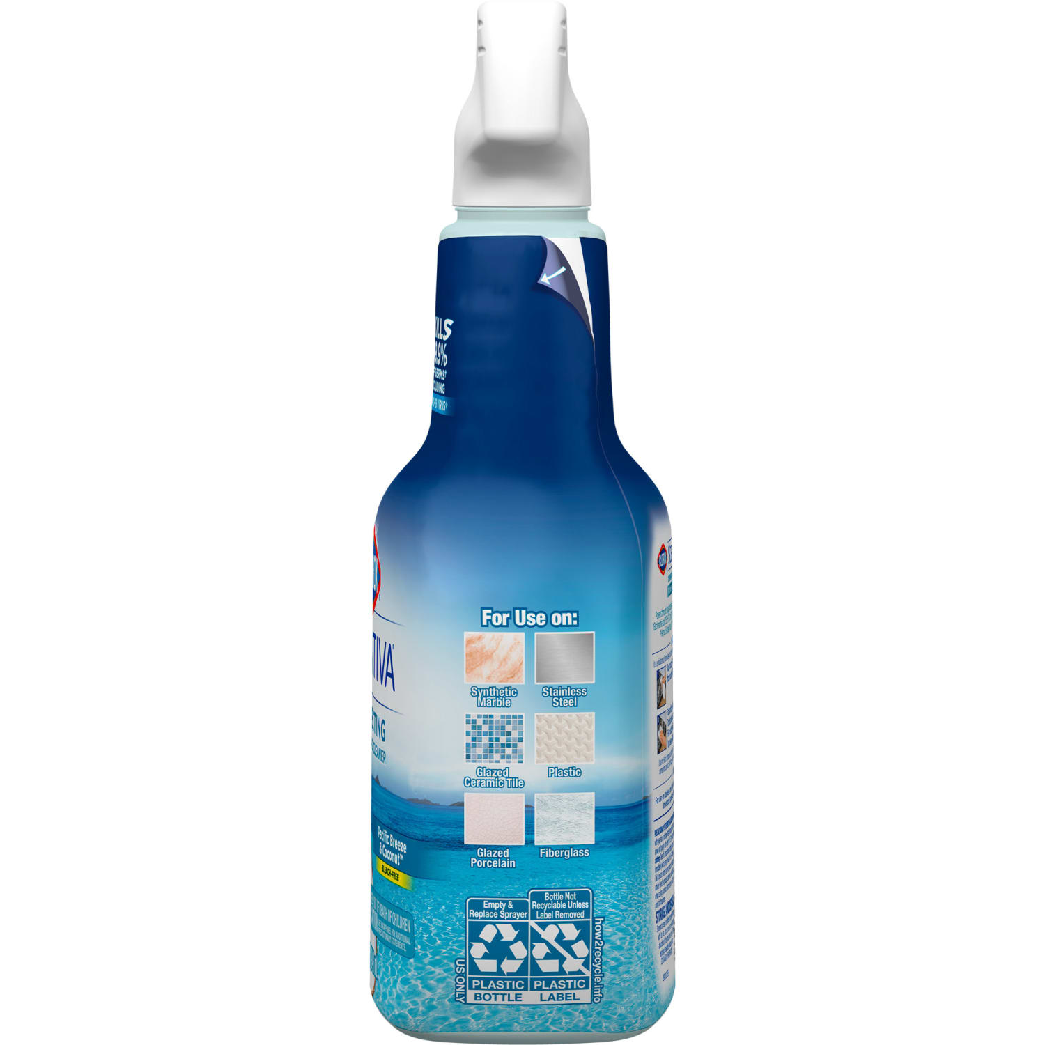 Clorox Scentiva Multi Surface Cleaner, Spray Bottle, Bleach Free, Pacific Breeze & Coconut, 32 Oz, Case Of 9 Bottles - Image 5