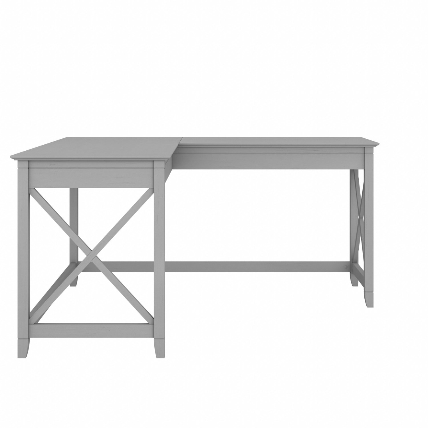 Bush Business Furniture Key West 60inW L-Shaped Corner Desk, Cape Cod Gray, Standard Delivery - Image 3