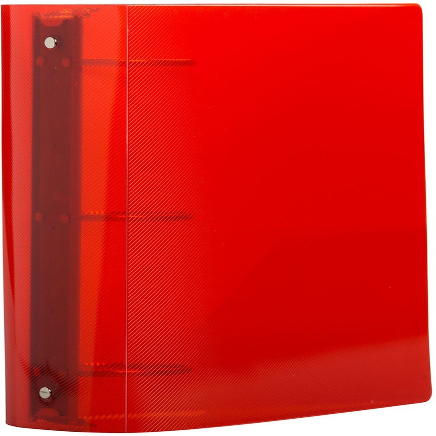 JAM PAPER 3 Ring Plastic Binder, 3 inch, Red, Sold Individually - Image 3