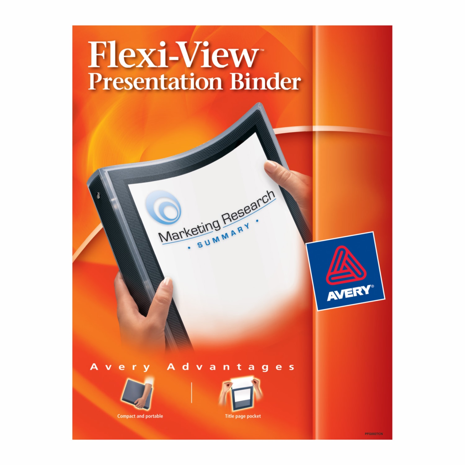 Avery Flexi-View 3-Ring Binder, 1/2in Round Rings, Black