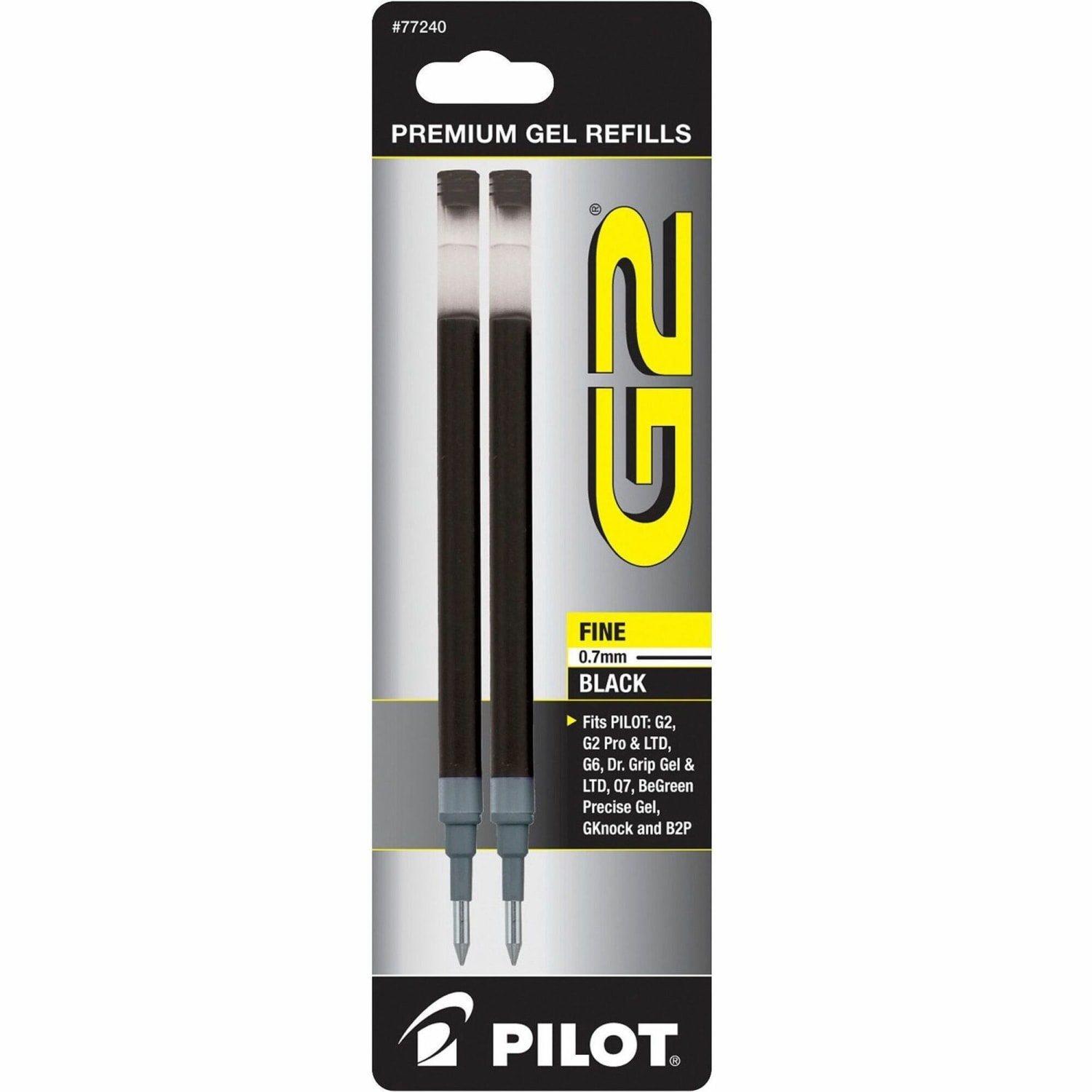 Pilot G2 Gel Refill, Fine Point, 0.7mm, Black Ink, Pack of 2 Refills - Image 3