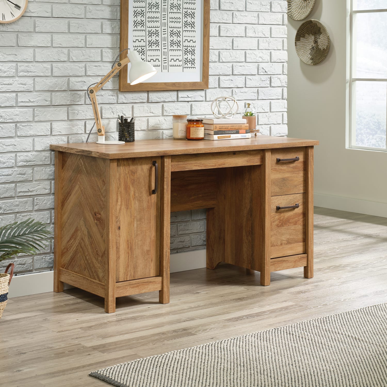 Sauder Cannery Bridge 54inW Computer Desk, 54inW, Sindoori Mango - Image 4
